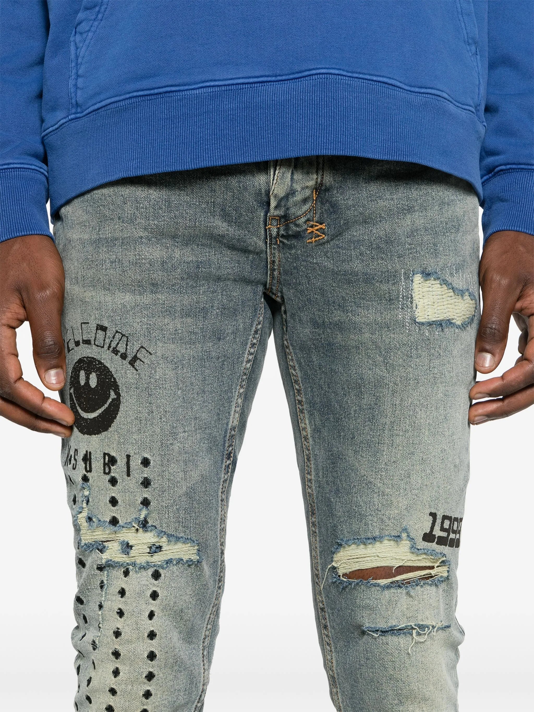 Van Winkle Throw Bak Trash mid-rise skinny jeans