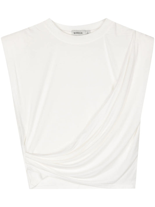 Estelle draped crop top