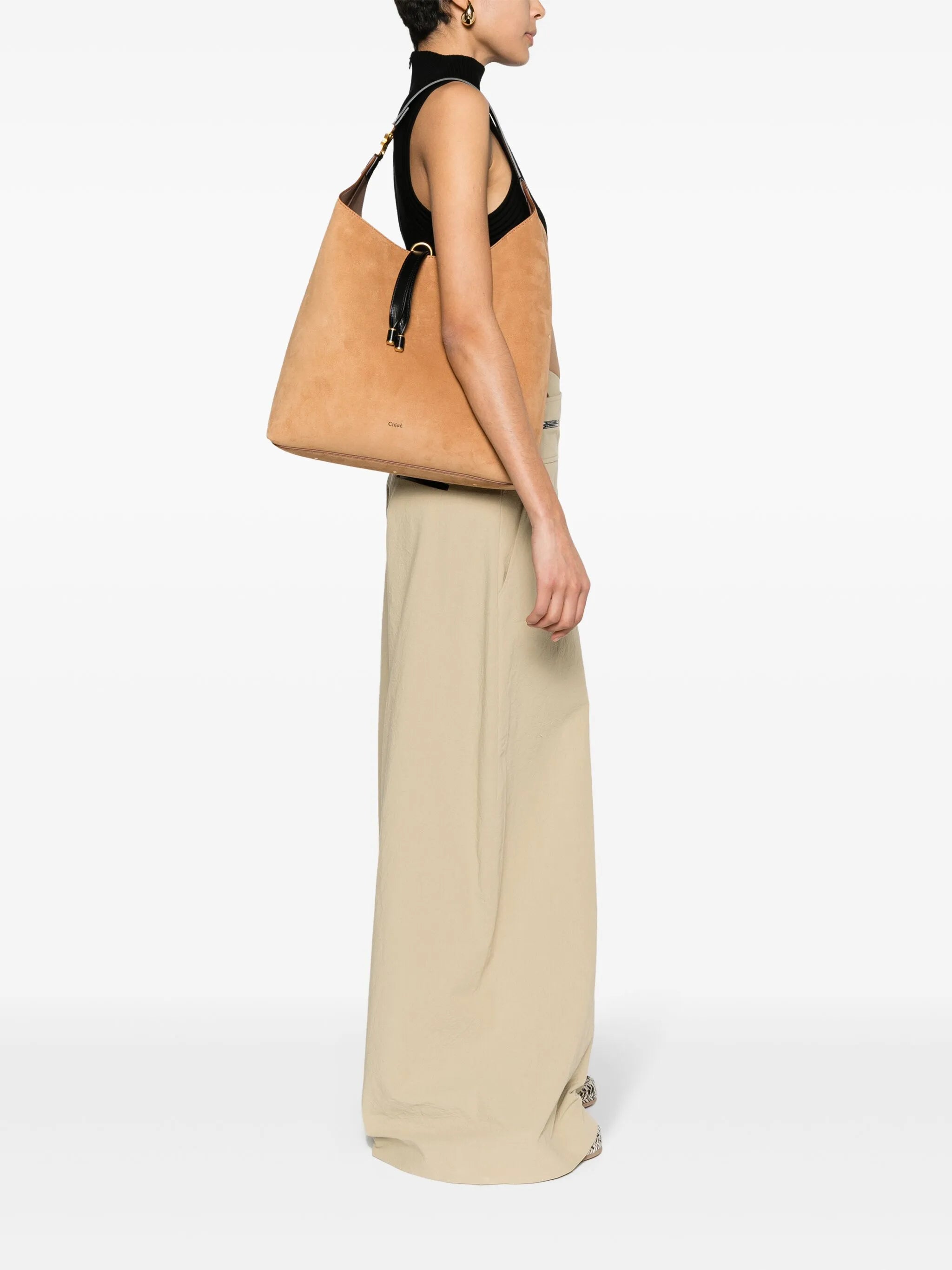 Marcie suede shoulder bag