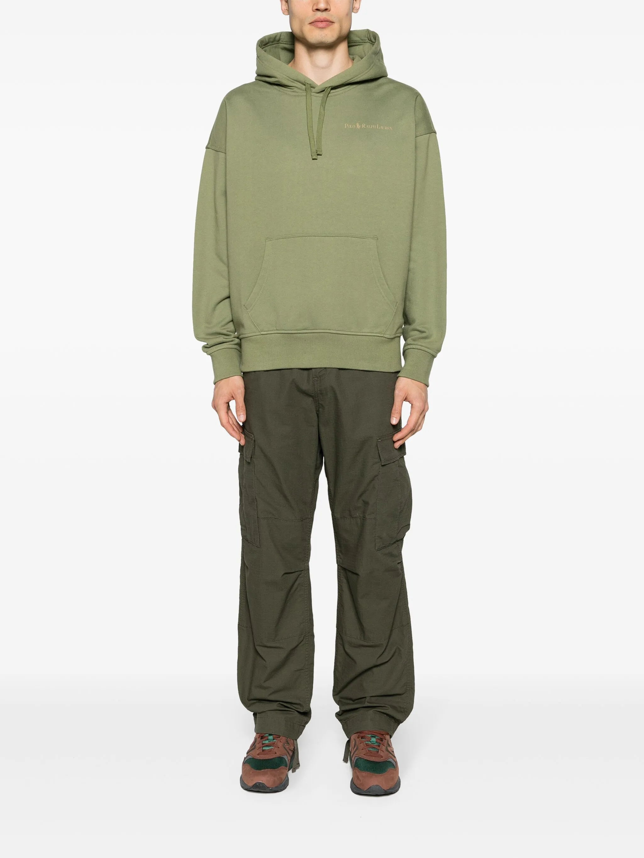 logo-print drawstring hoodie