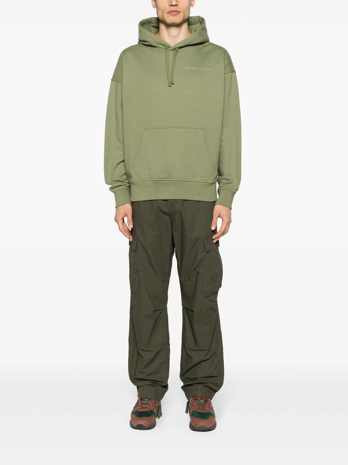 logo-print drawstring hoodie