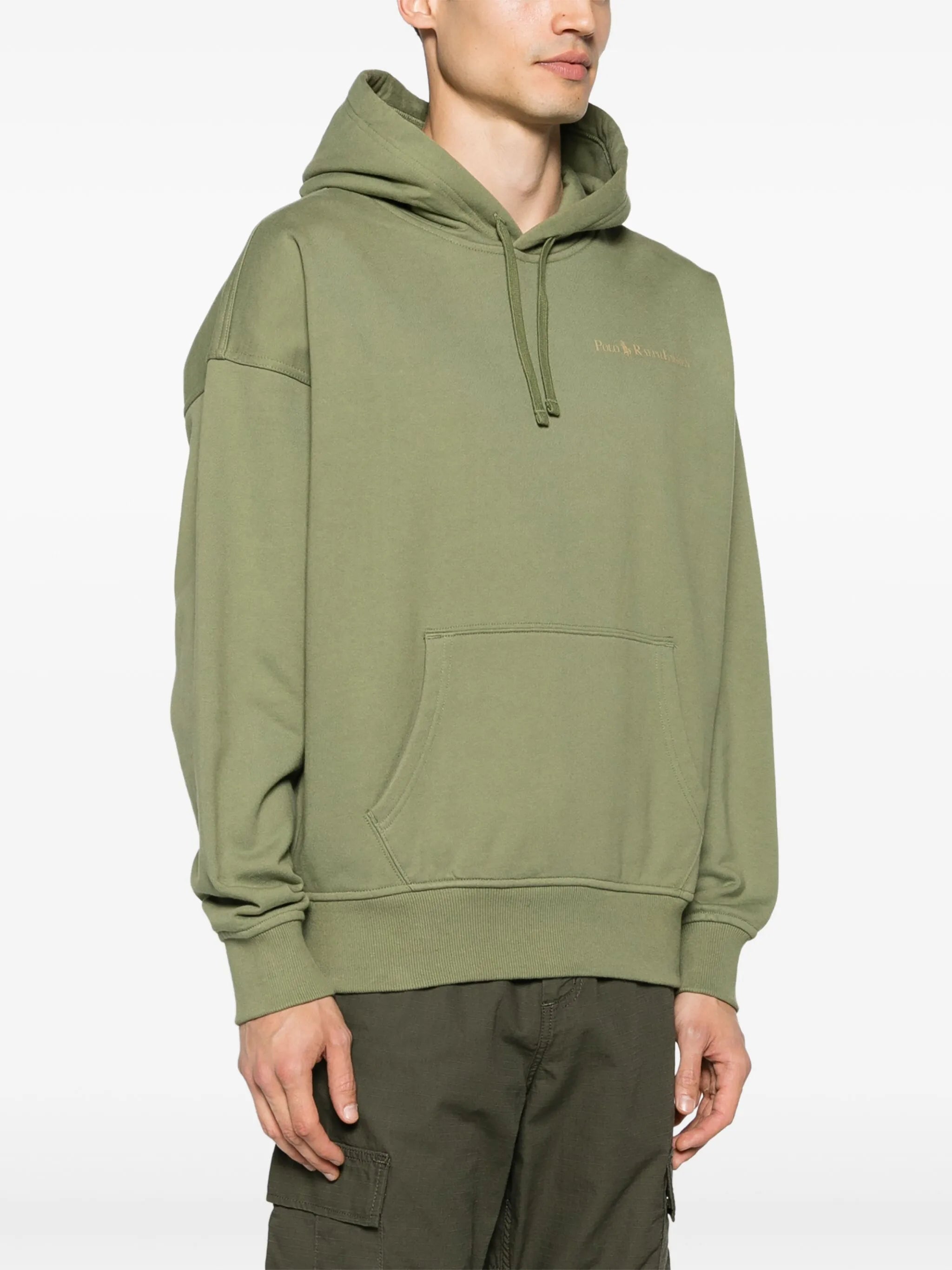 logo-print drawstring hoodie