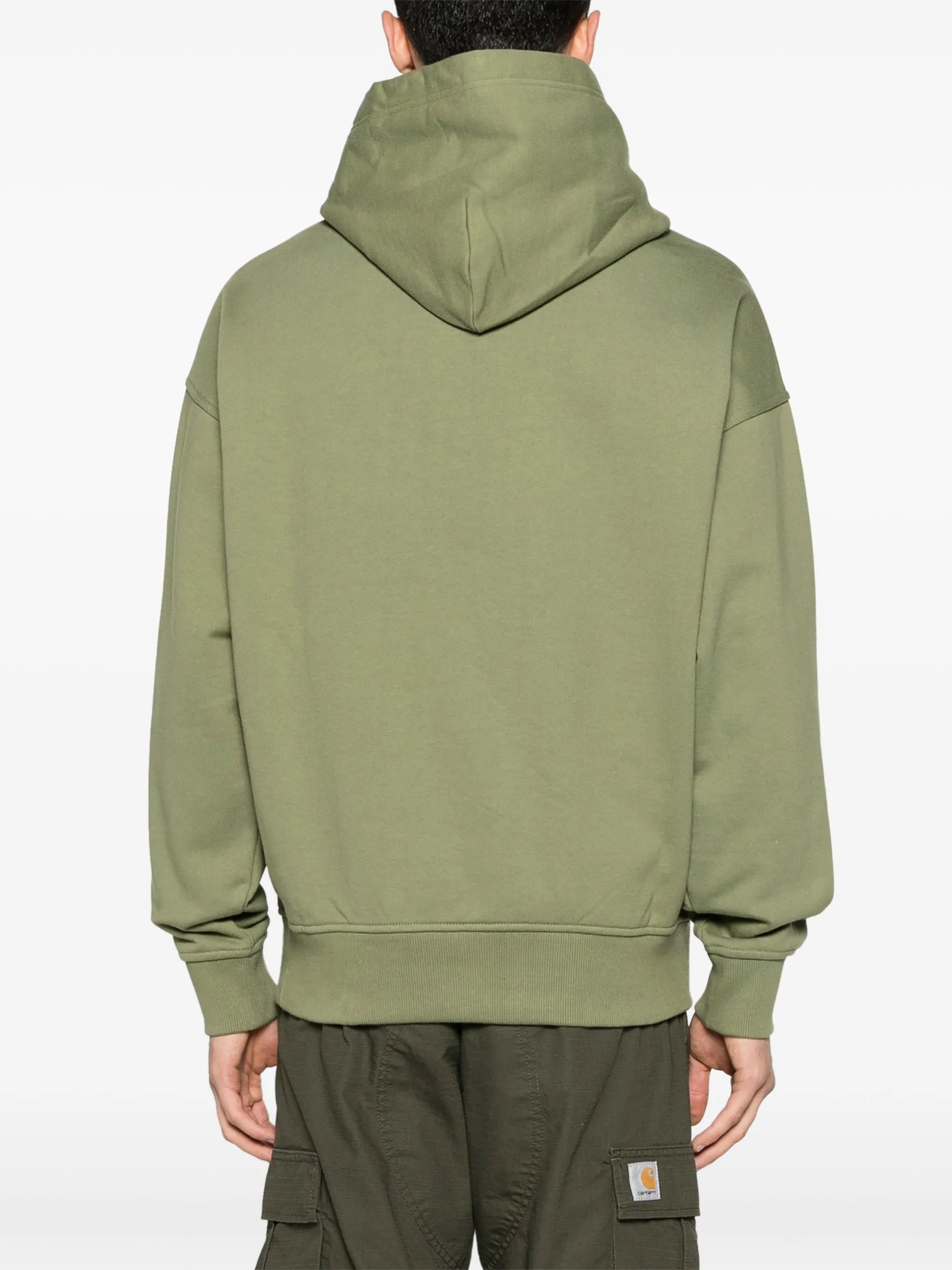 logo-print drawstring hoodie