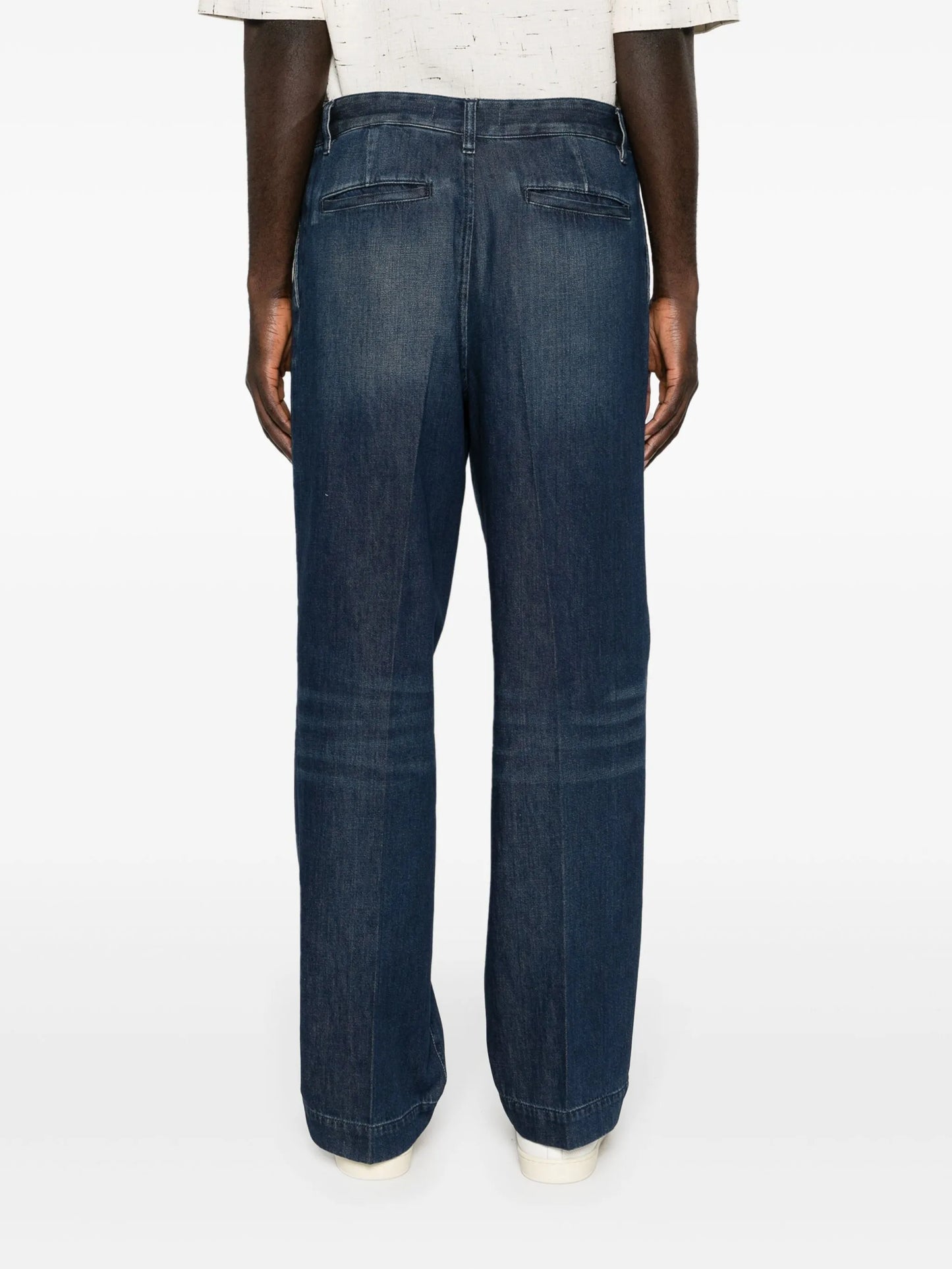 tapered-leg cotton jeans