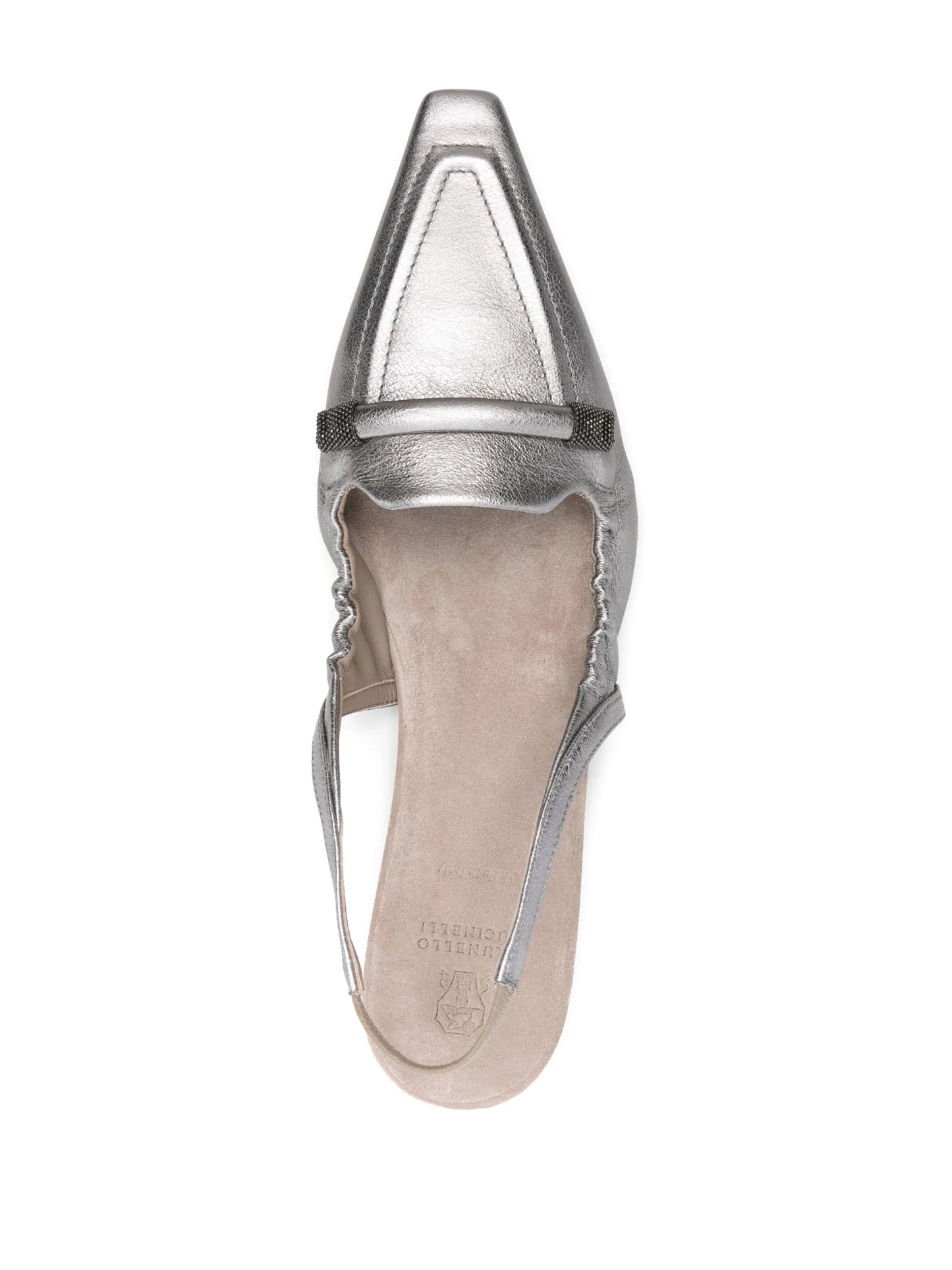 pointed-toe slingback ballerina shoes