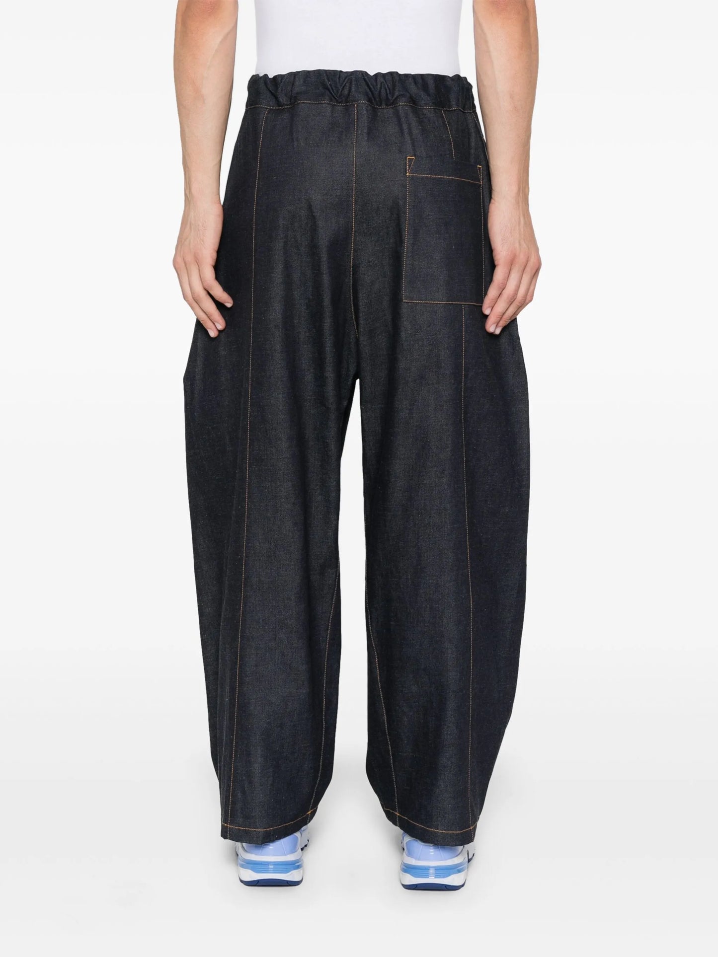 inverted-pleat jeans