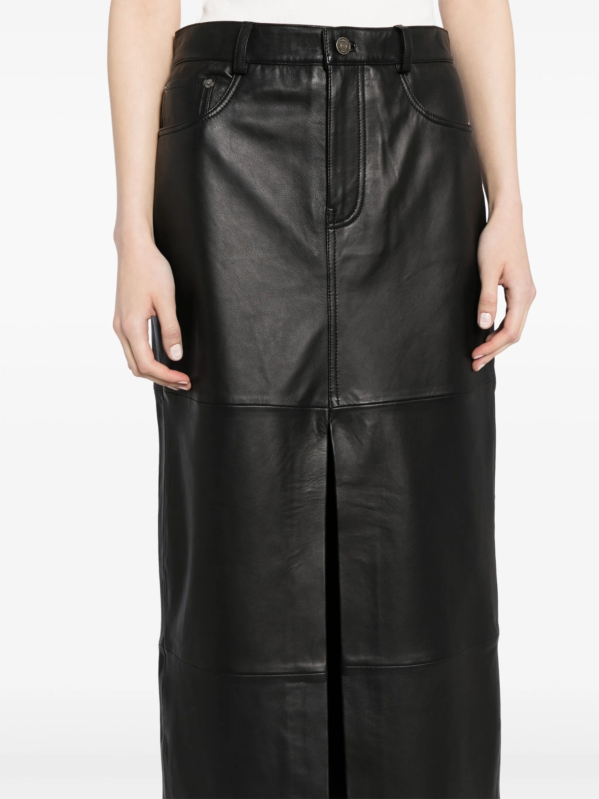 Veda Tazz leather maxi skirt