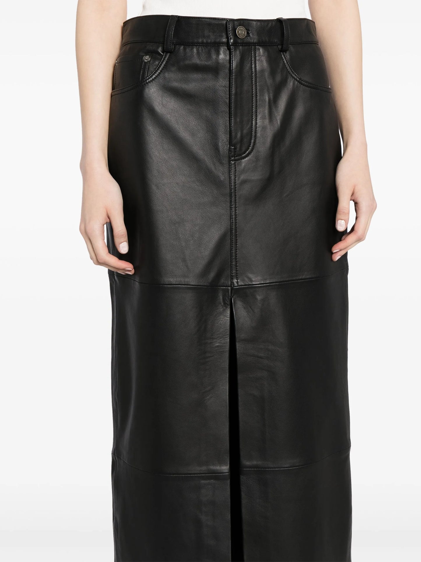 Veda Tazz leather maxi skirt