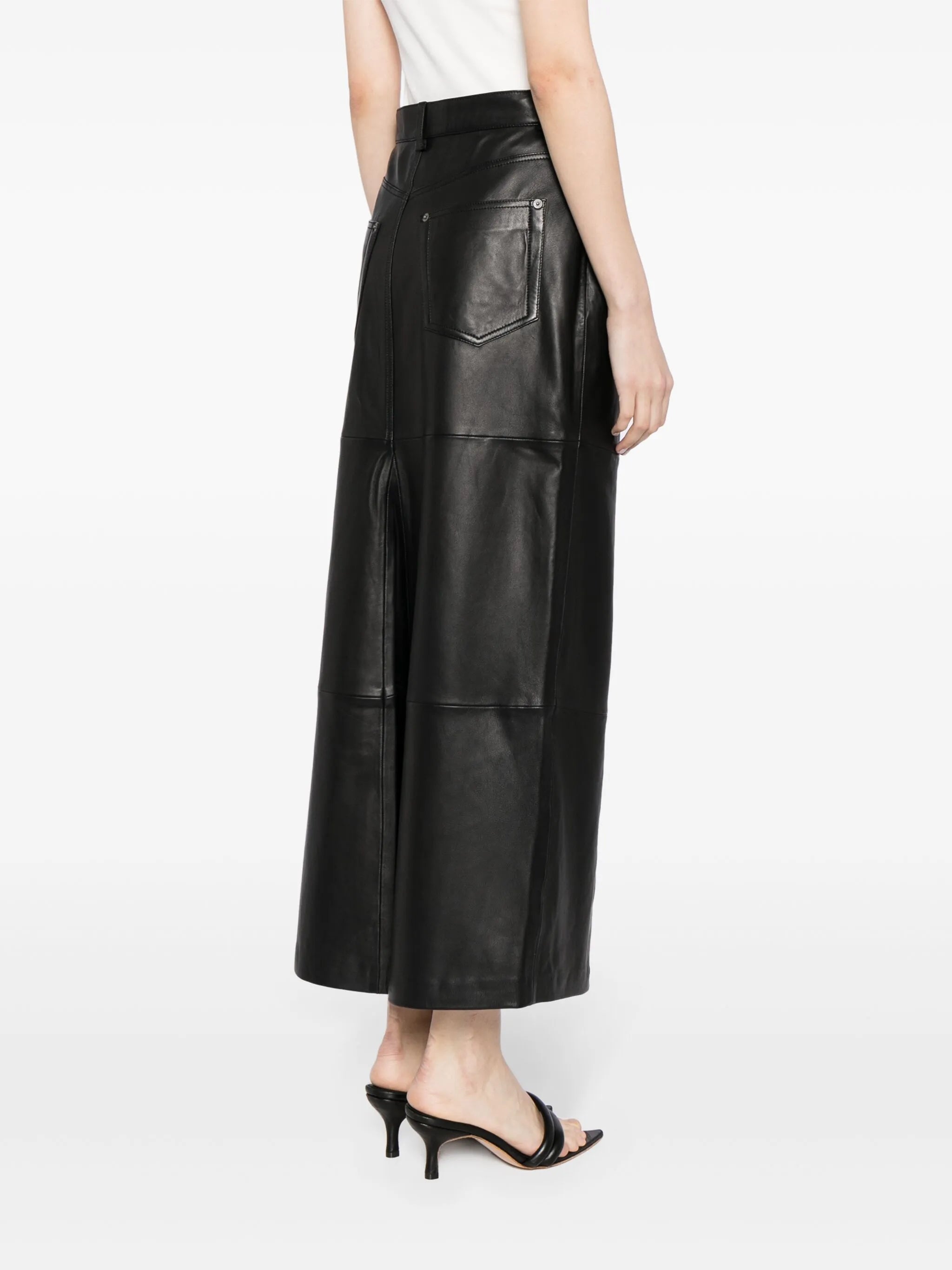 Veda Tazz leather maxi skirt