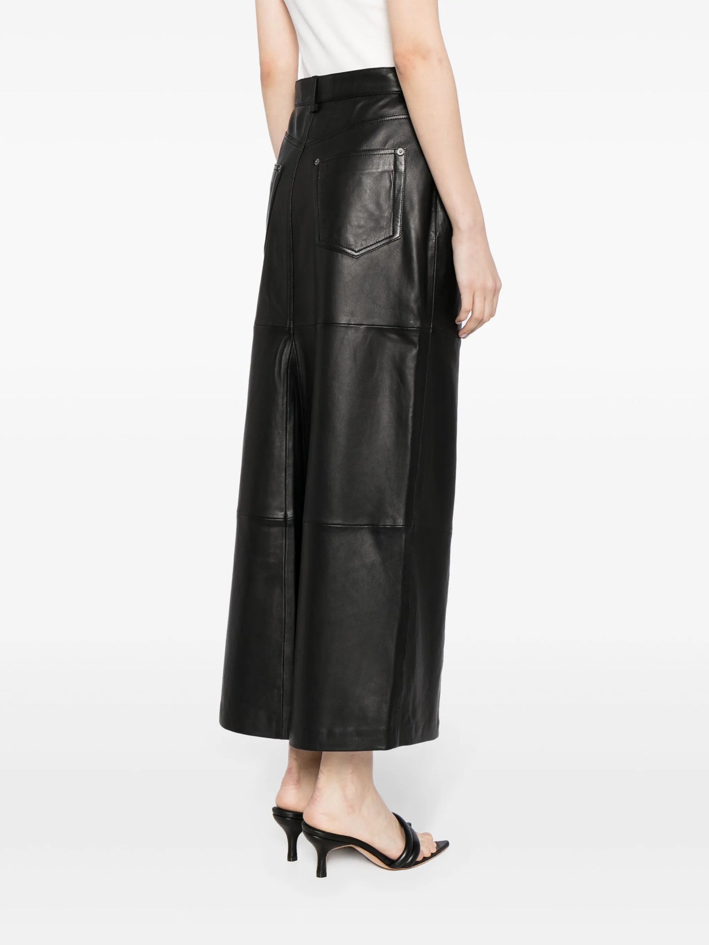 Veda Tazz leather maxi skirt