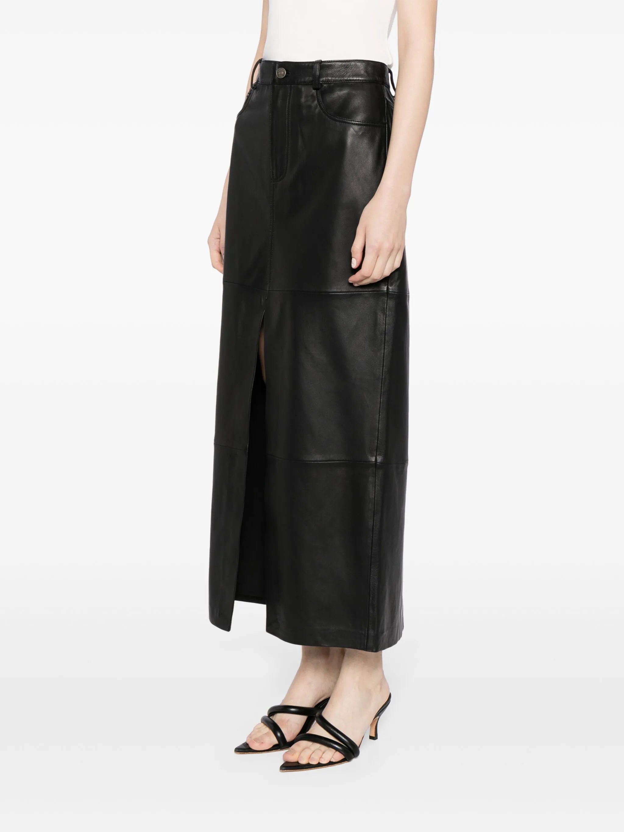 Veda Tazz leather maxi skirt