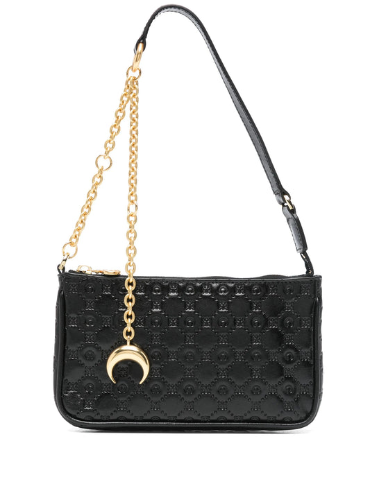 Moonogram-embossed shoulder bag