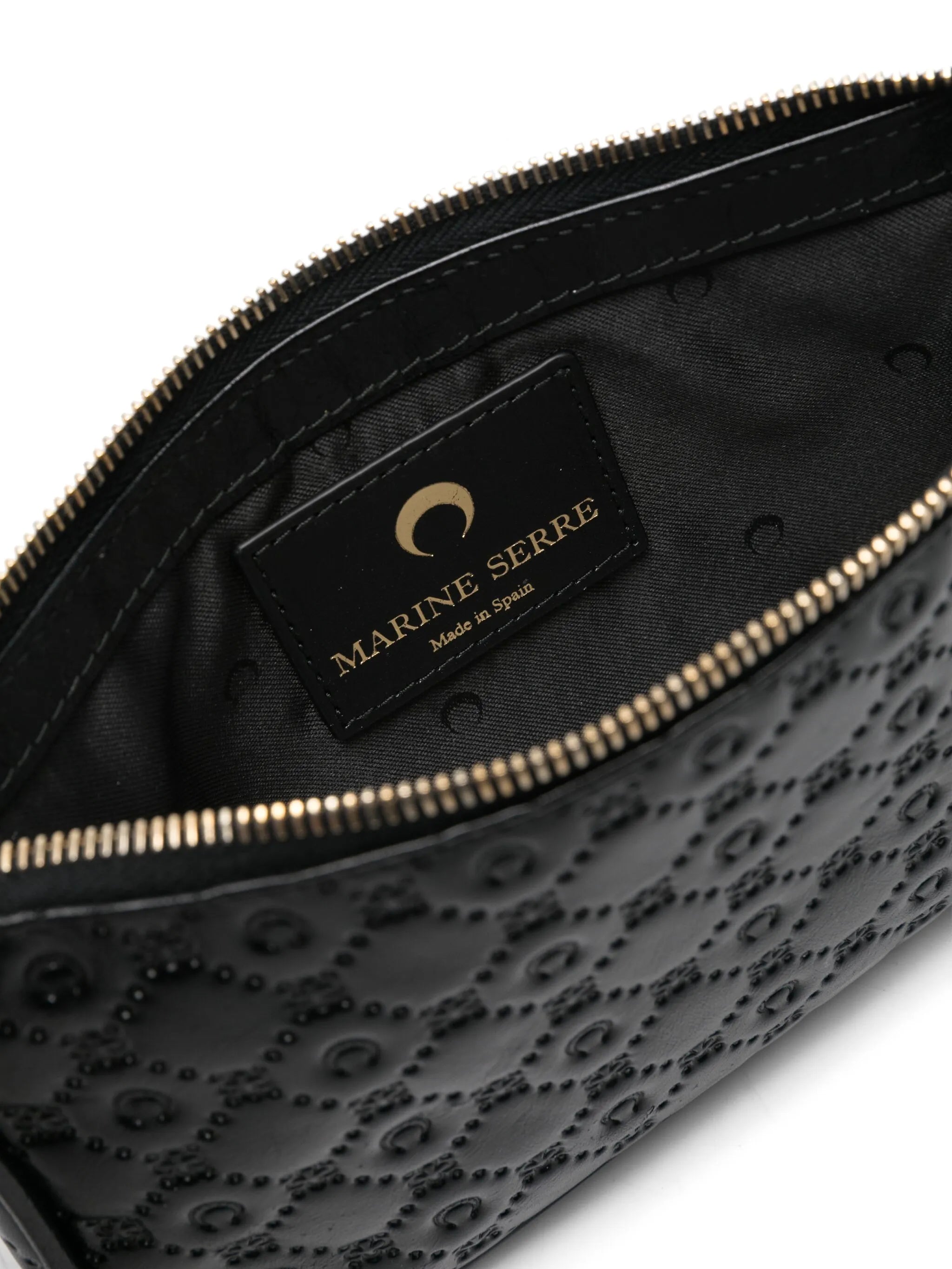 Moonogram-embossed shoulder bag
