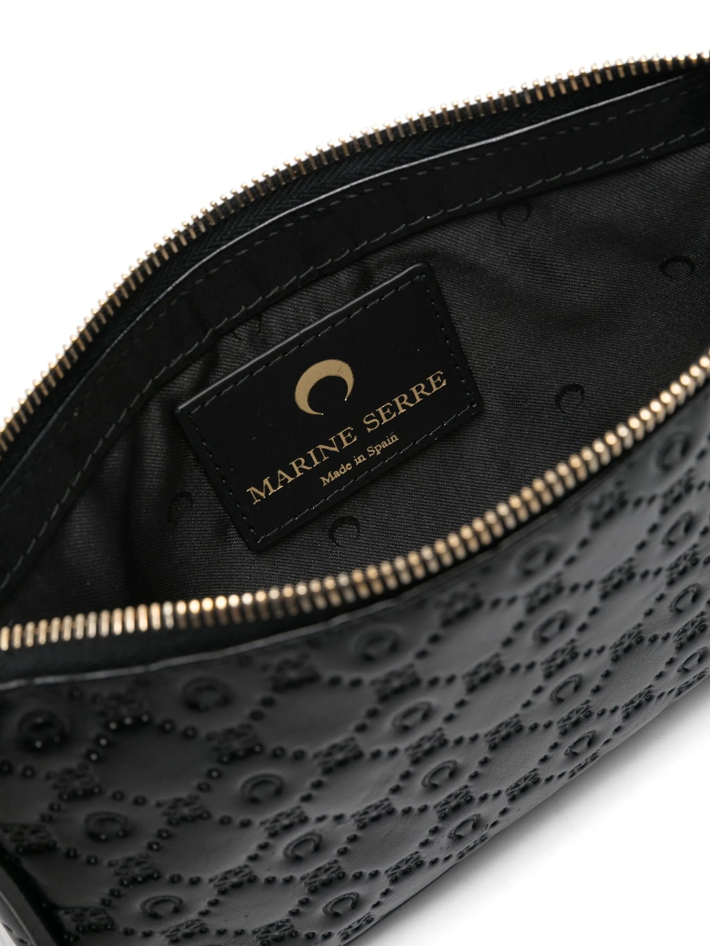 Moonogram-embossed shoulder bag