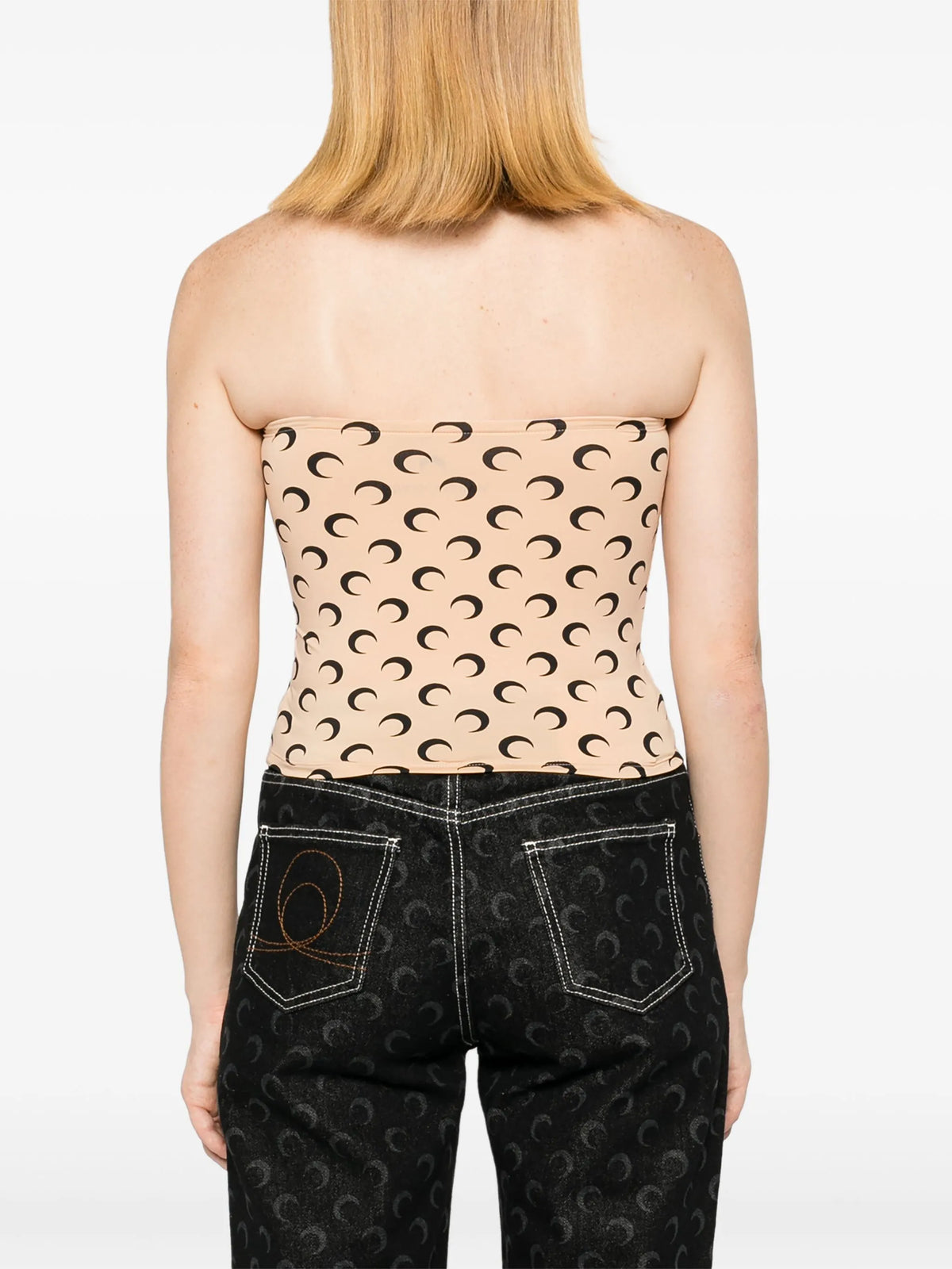 Moon-printed tube top