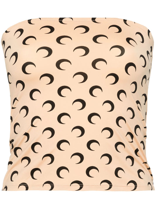 Moon printed tube top