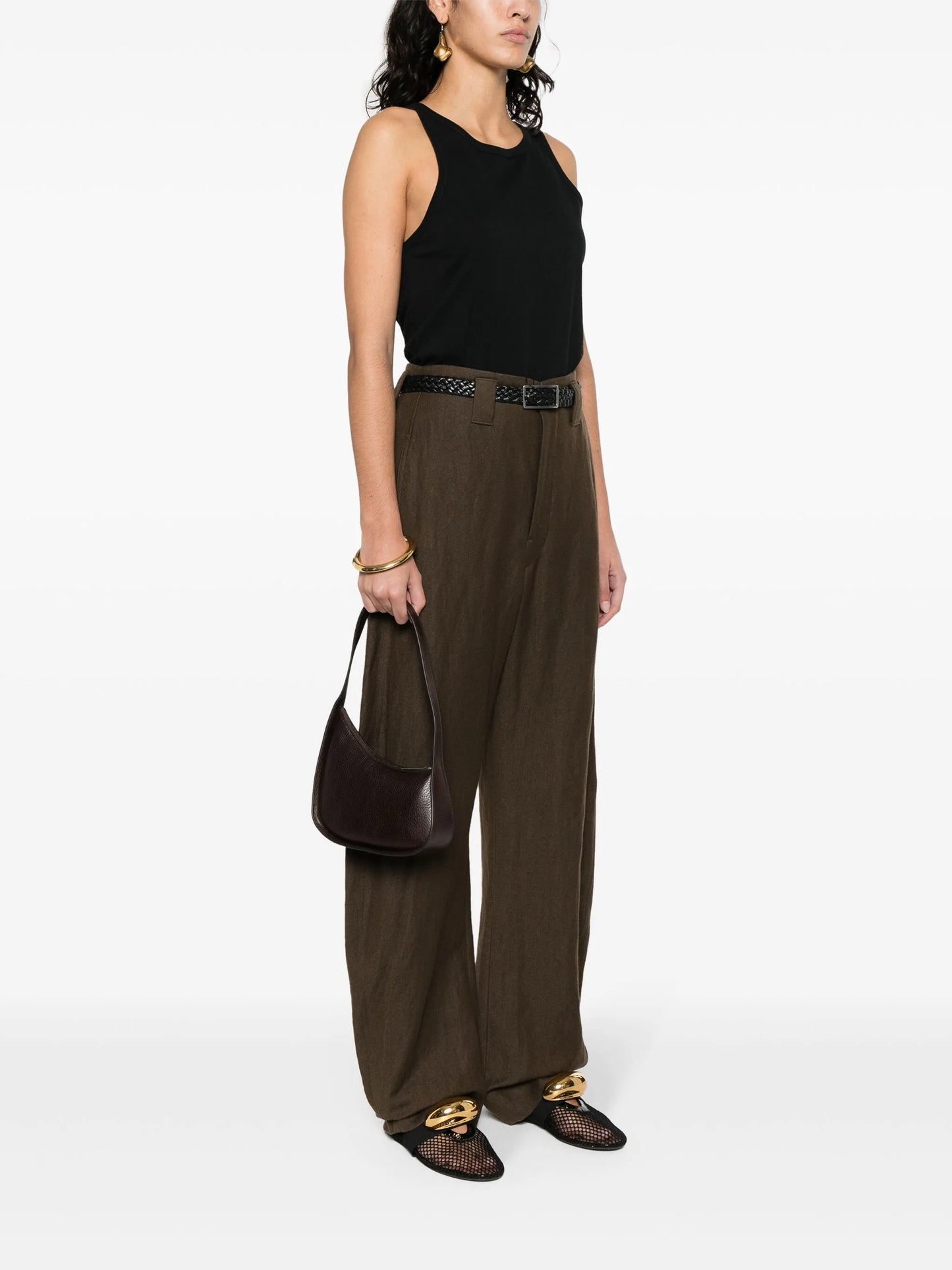 Half Moon leather shoulder bag