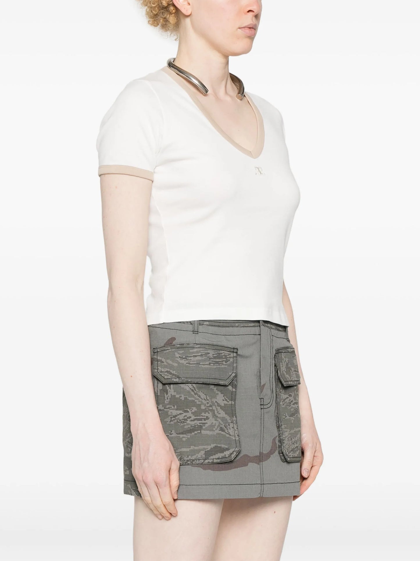 logo-embroidered cotton T-shirt