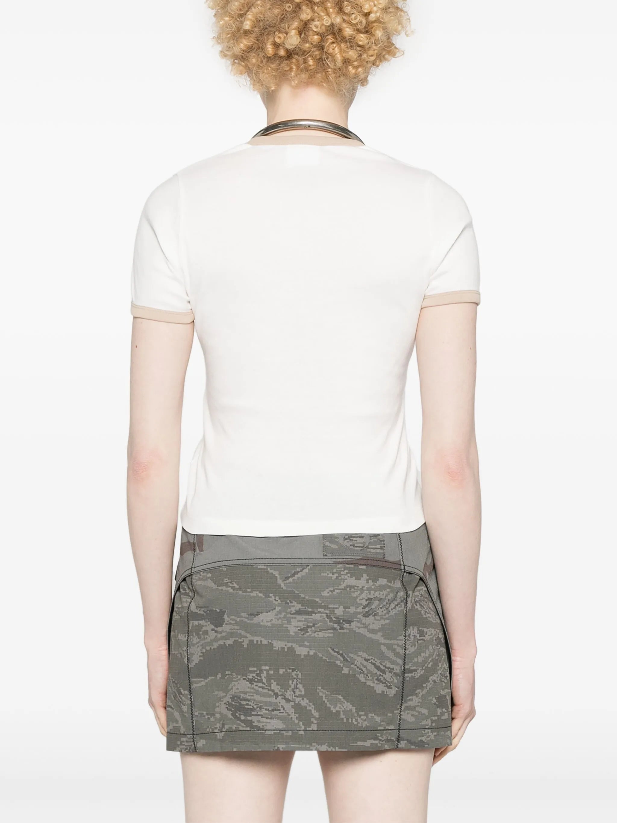 logo-embroidered cotton T-shirt