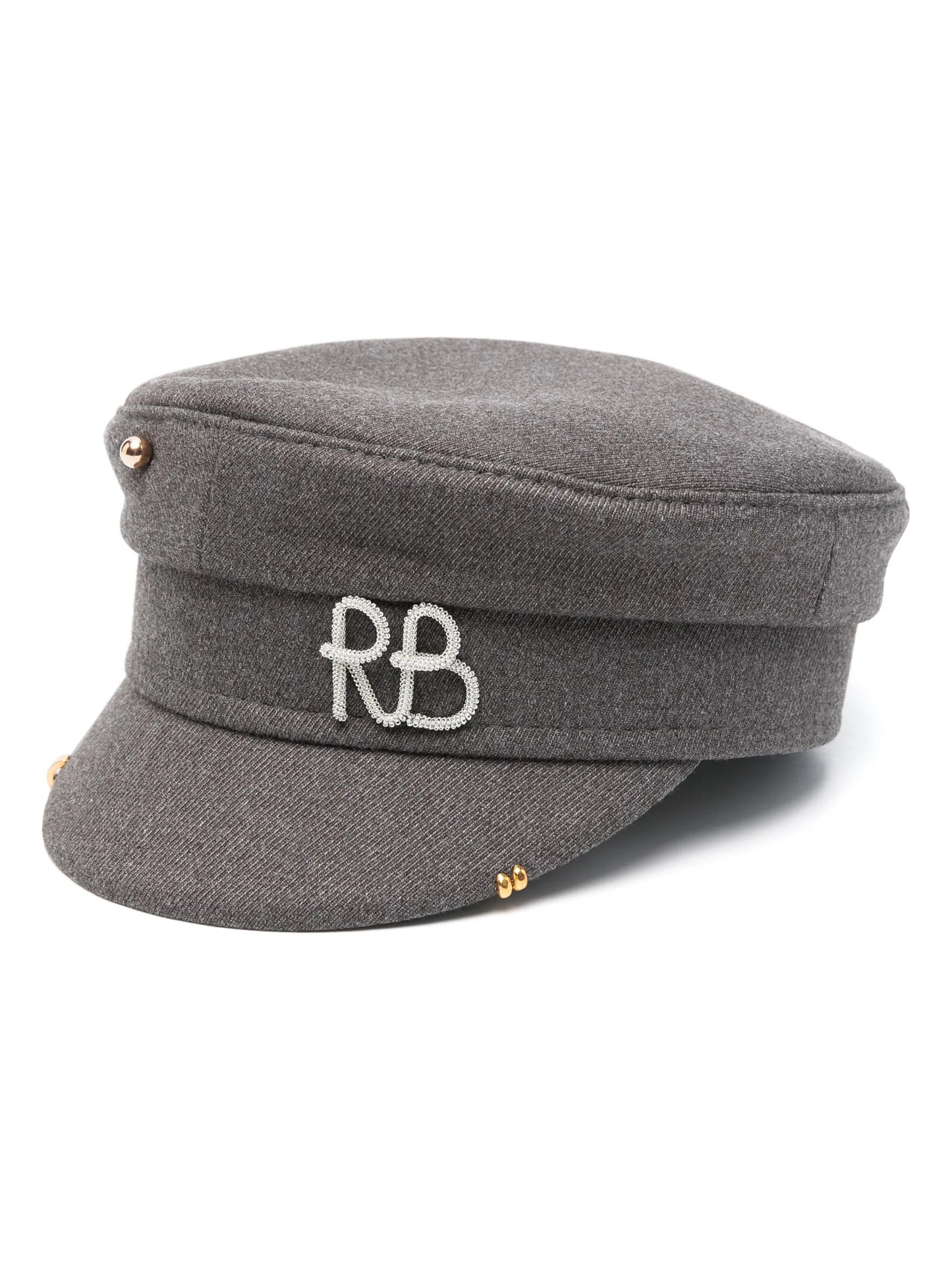 mélange-effect baker boy cap