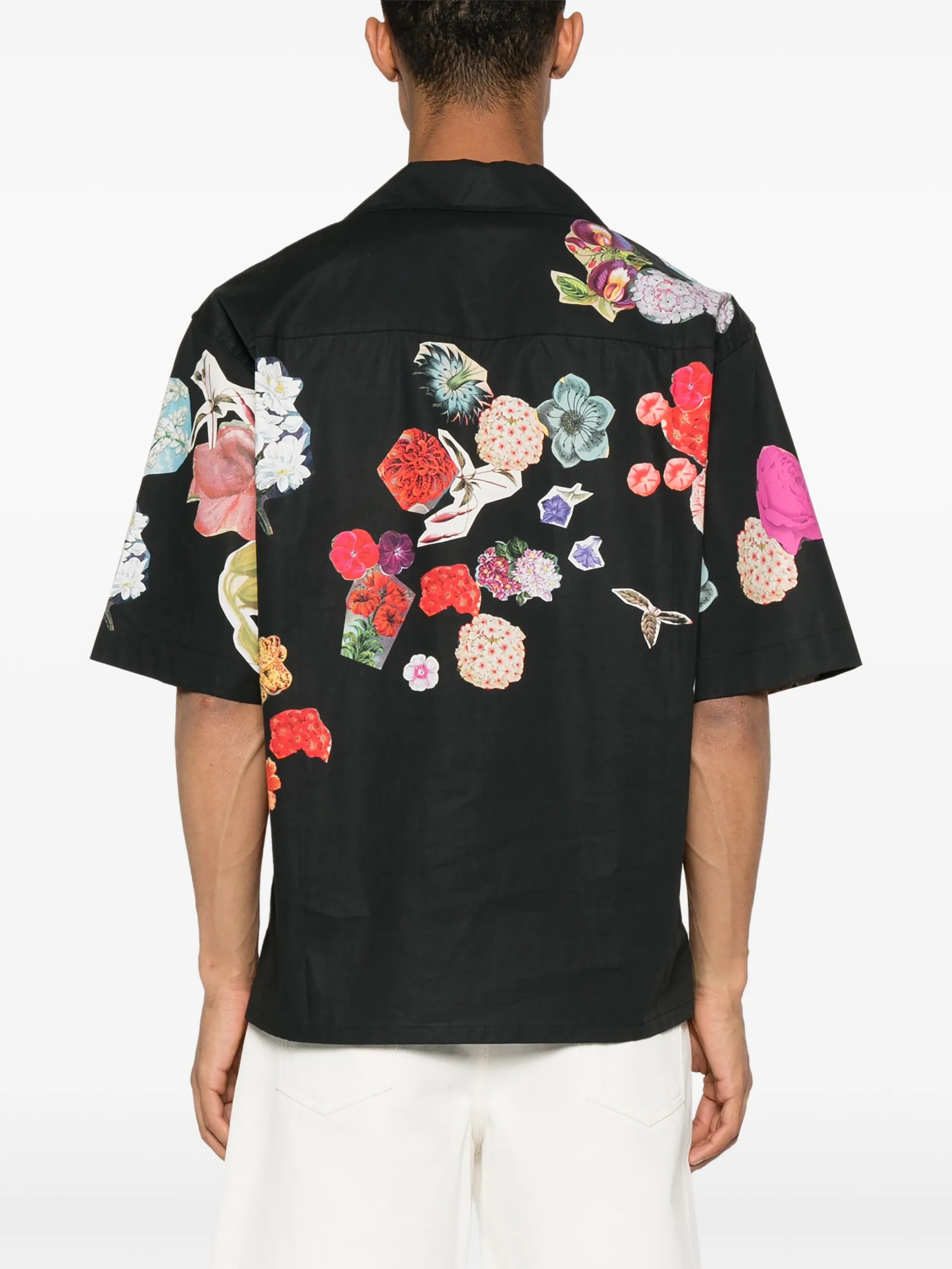 floral-print cotton shirt