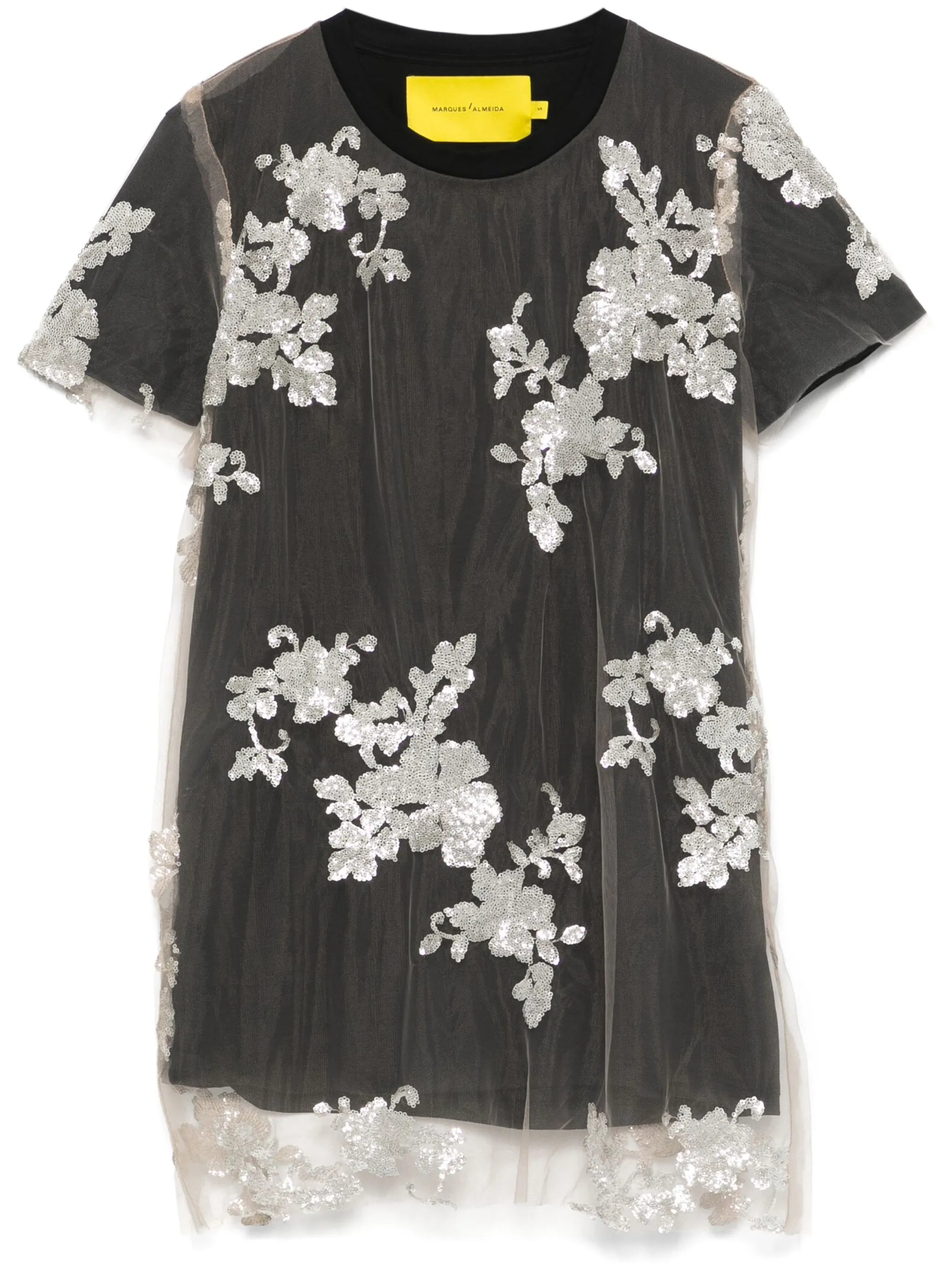 sequinned tulle T-shirt
