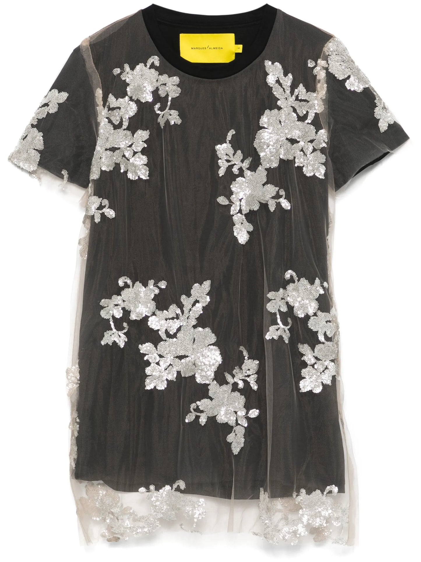 sequinned tulle T-shirt
