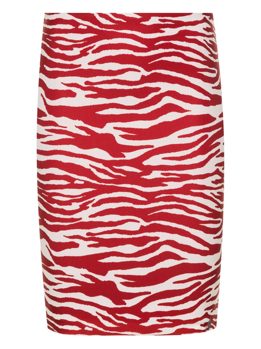 abstract-print skirt