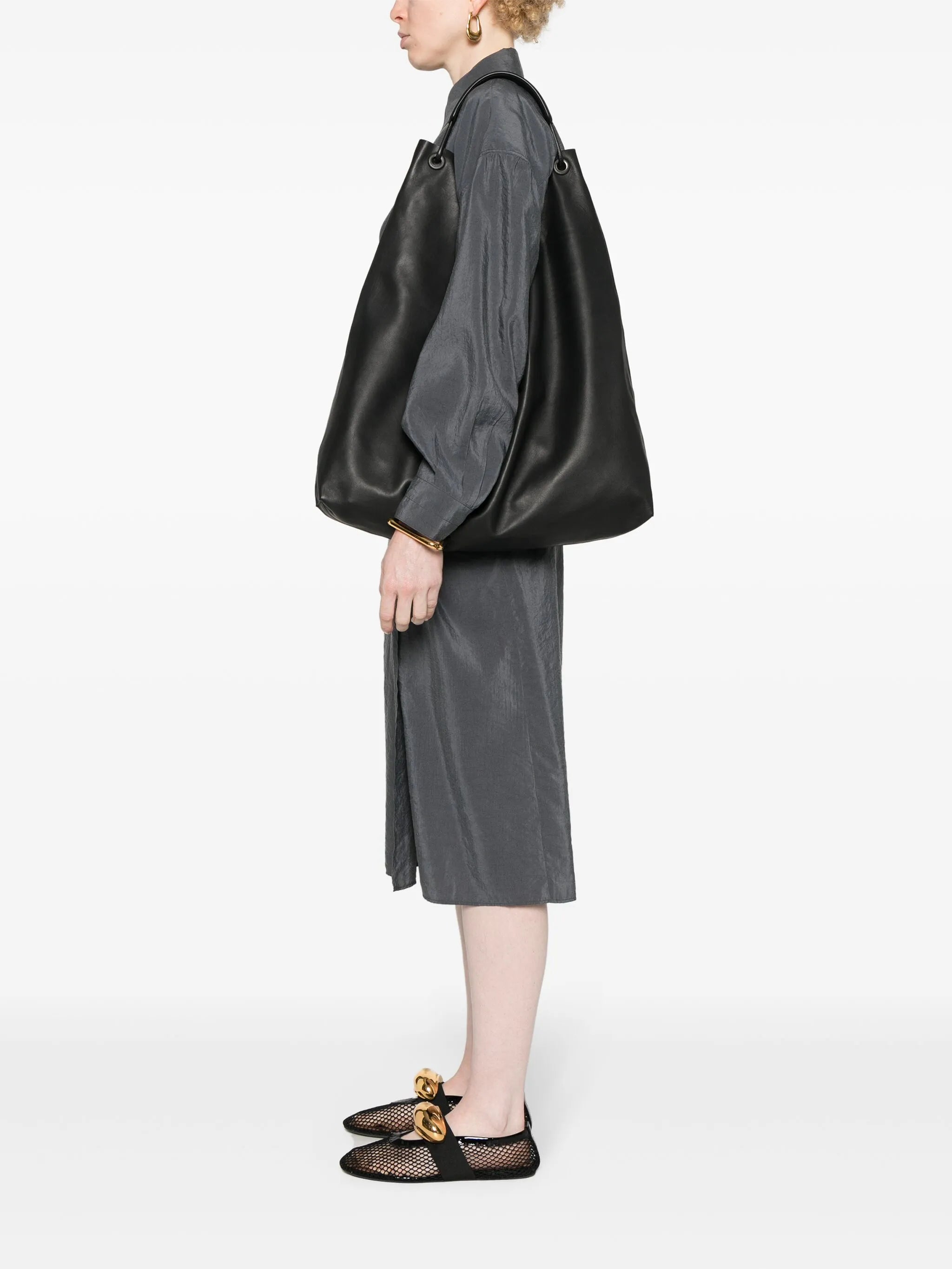 Bindle 3 leather tote bag