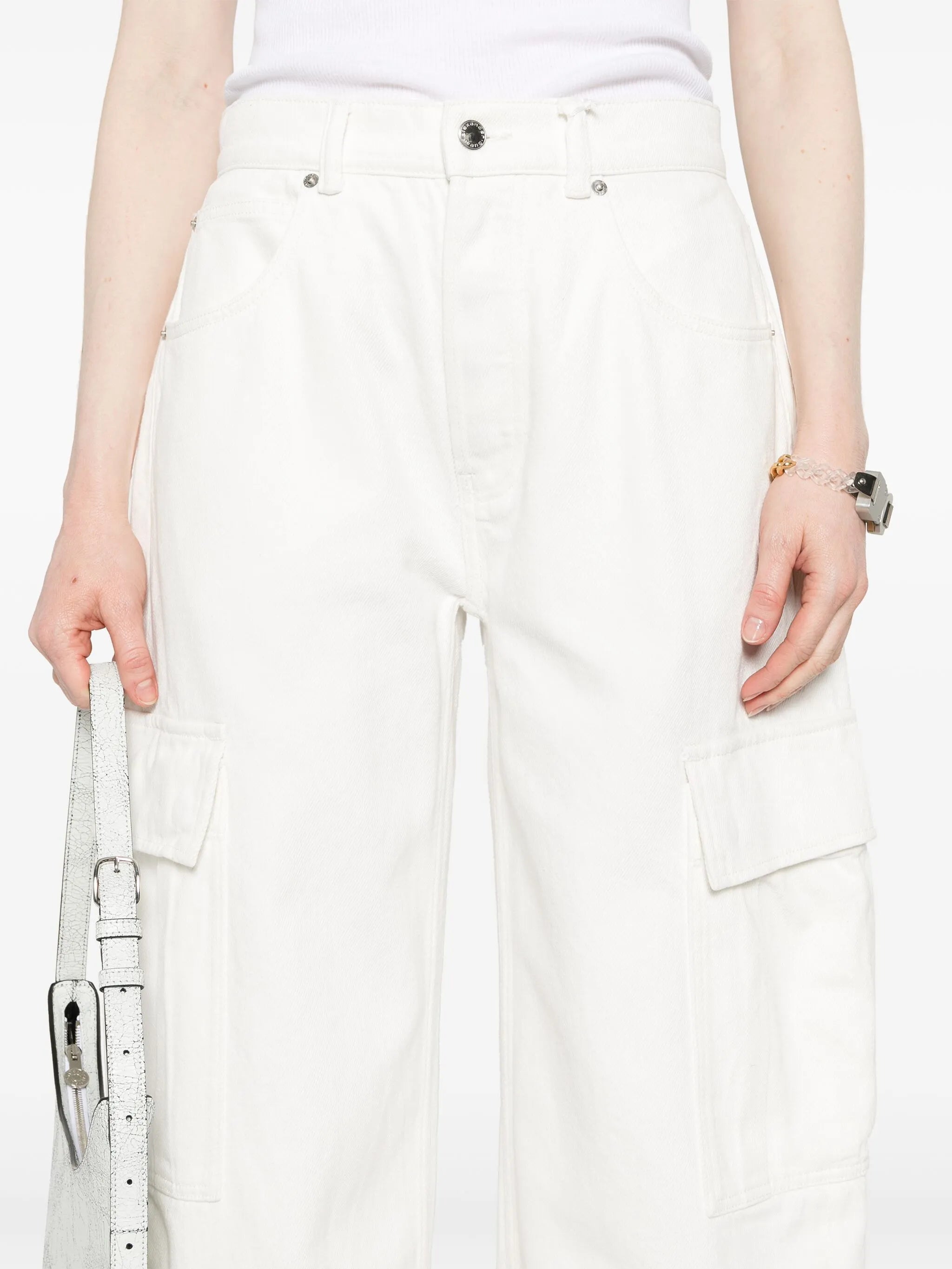 low-rise cargo jeans