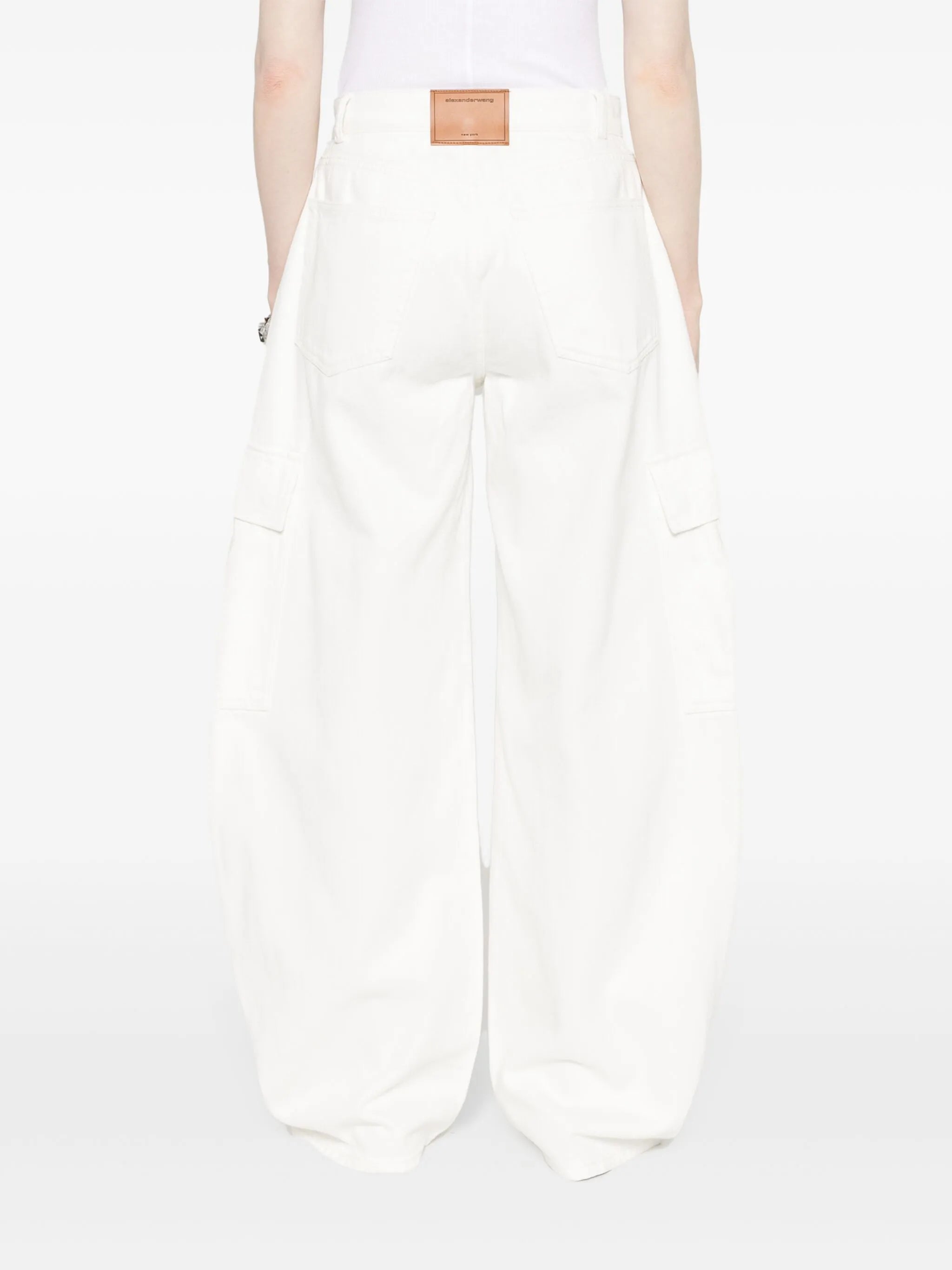 low-rise cargo jeans