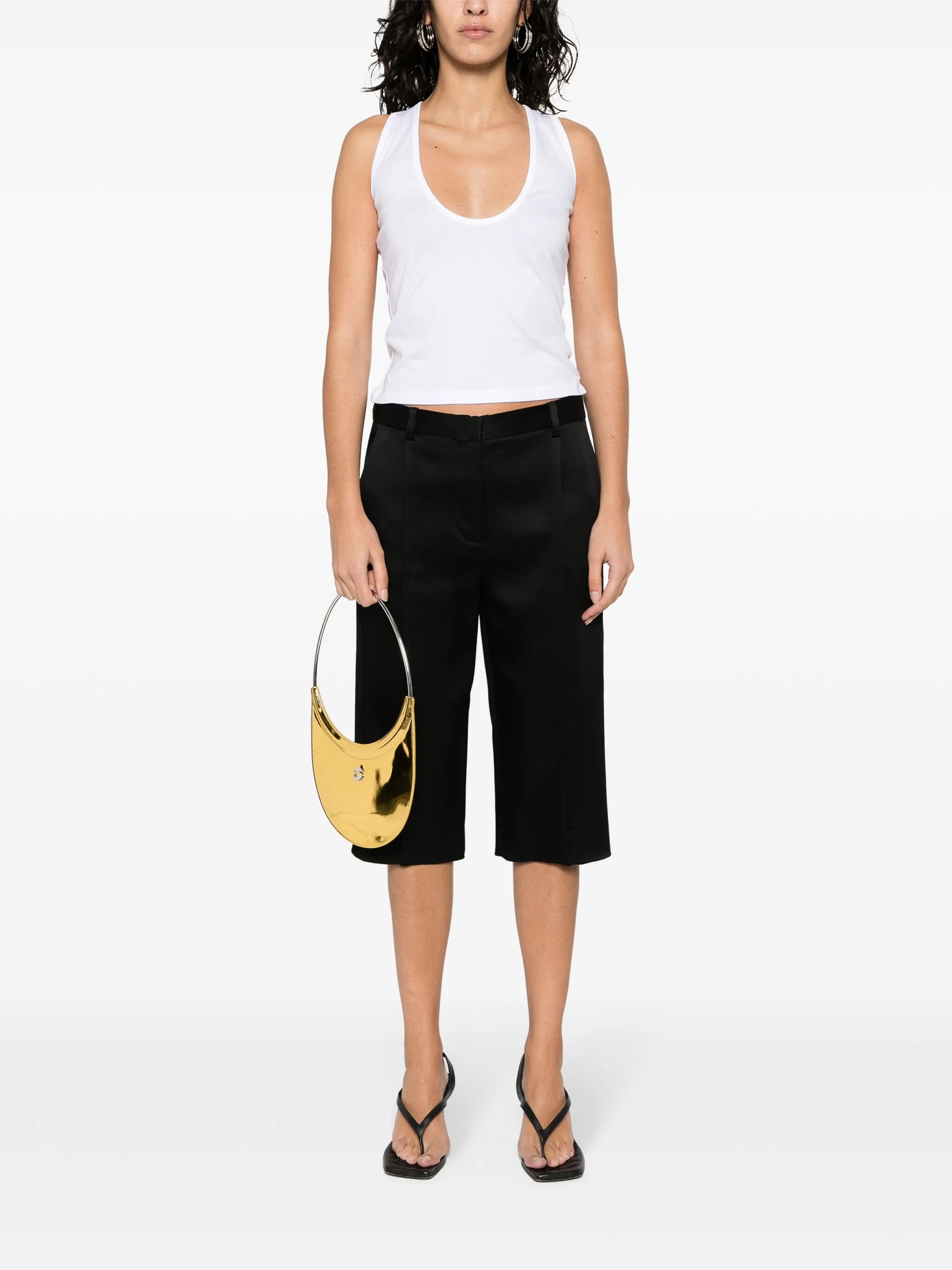 plunging U-neck tank top