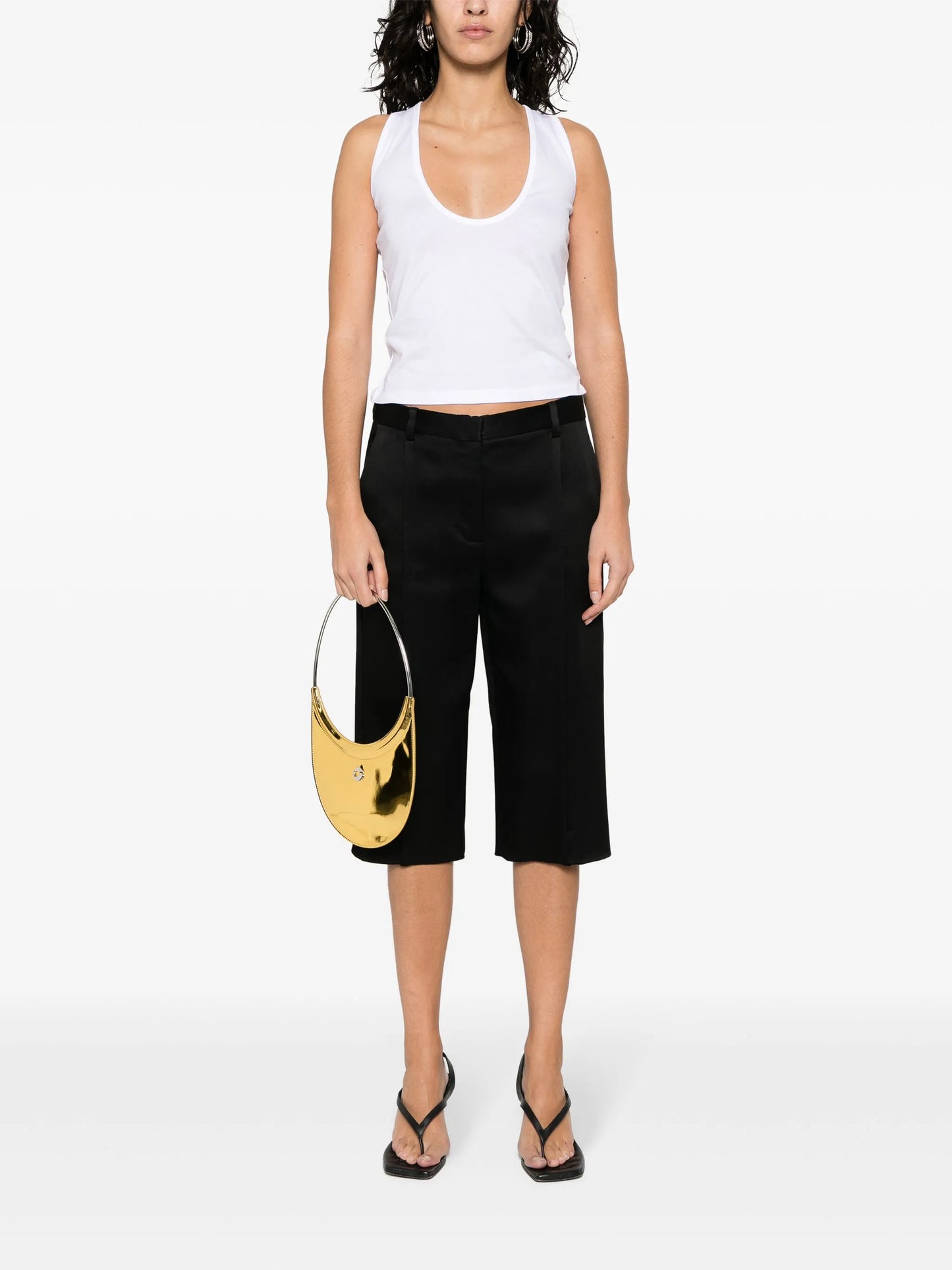 plunging U-neck tank top