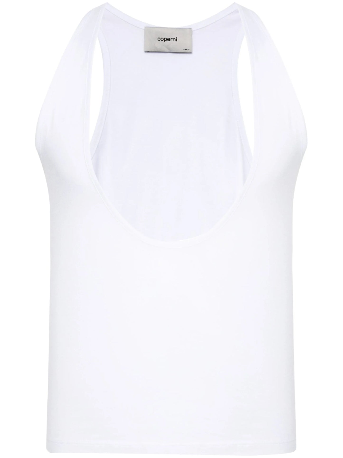 plunging U-neck tank top