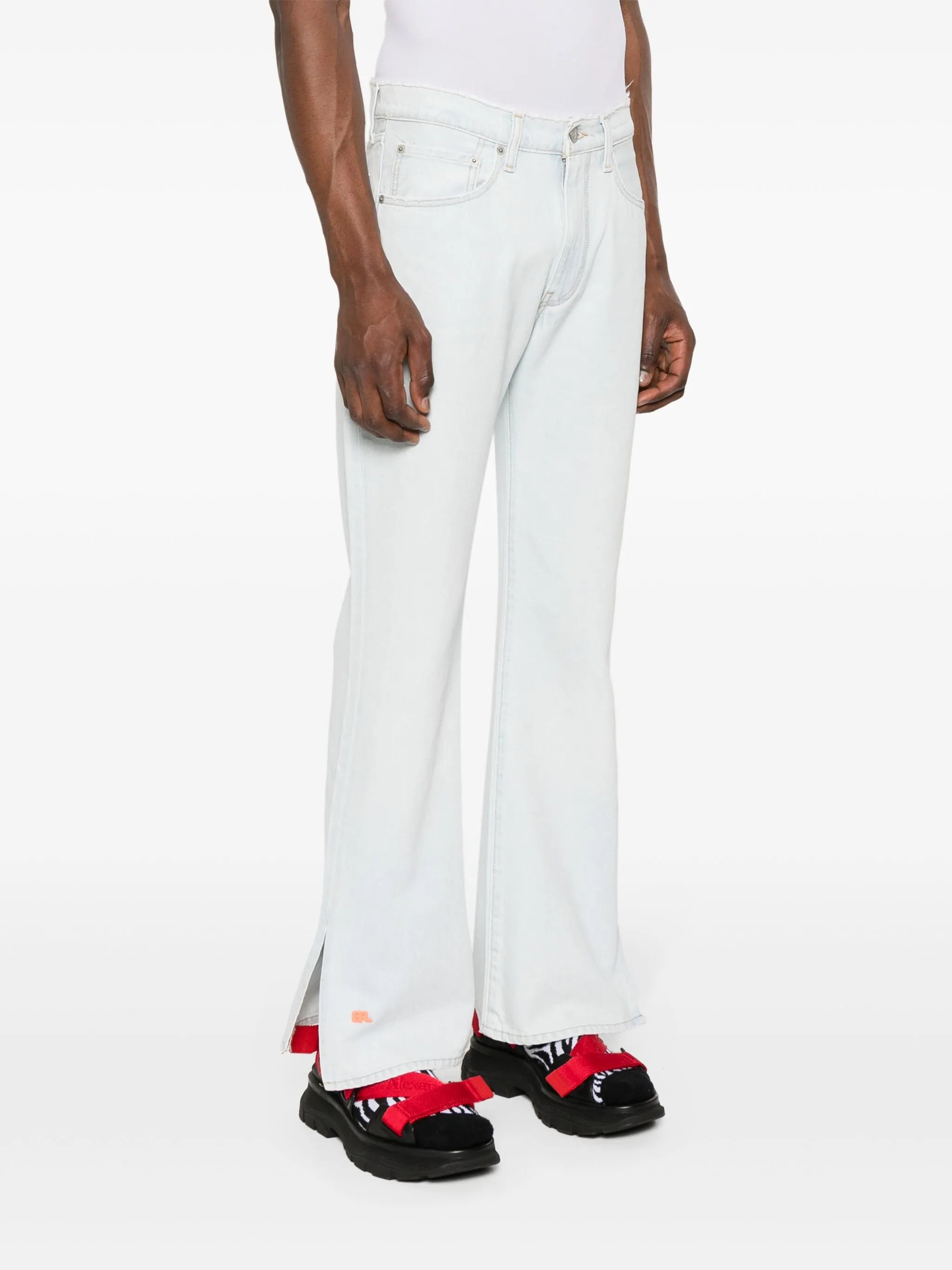 x Levi's logo-embroidered jeans