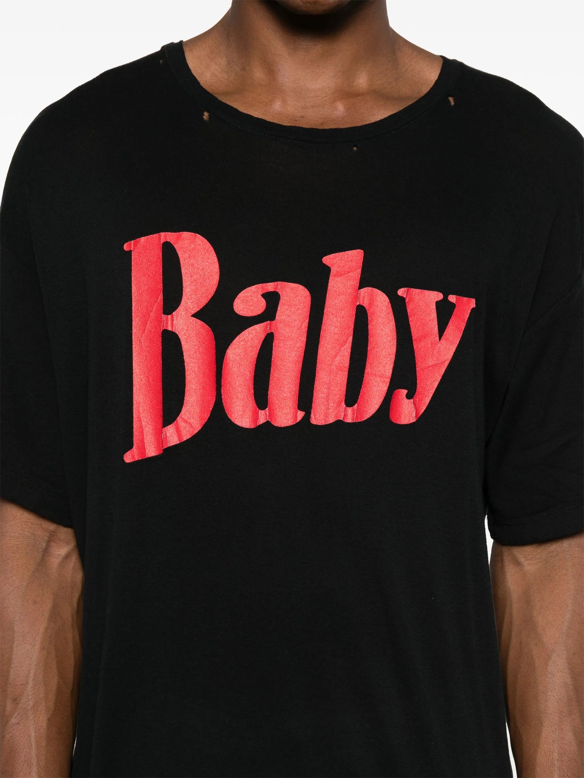 slogan-print cotton T-shirt