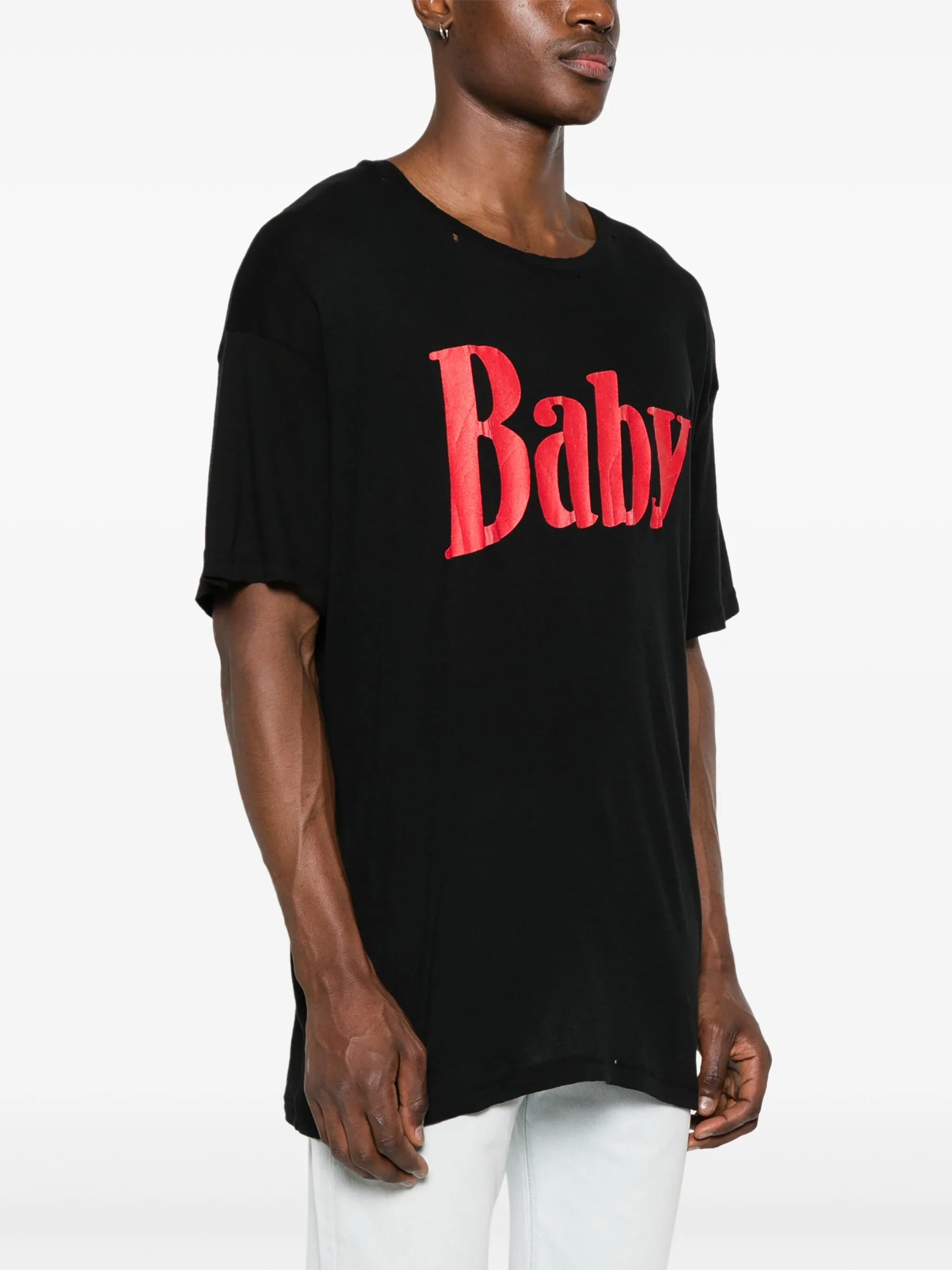 slogan-print cotton T-shirt