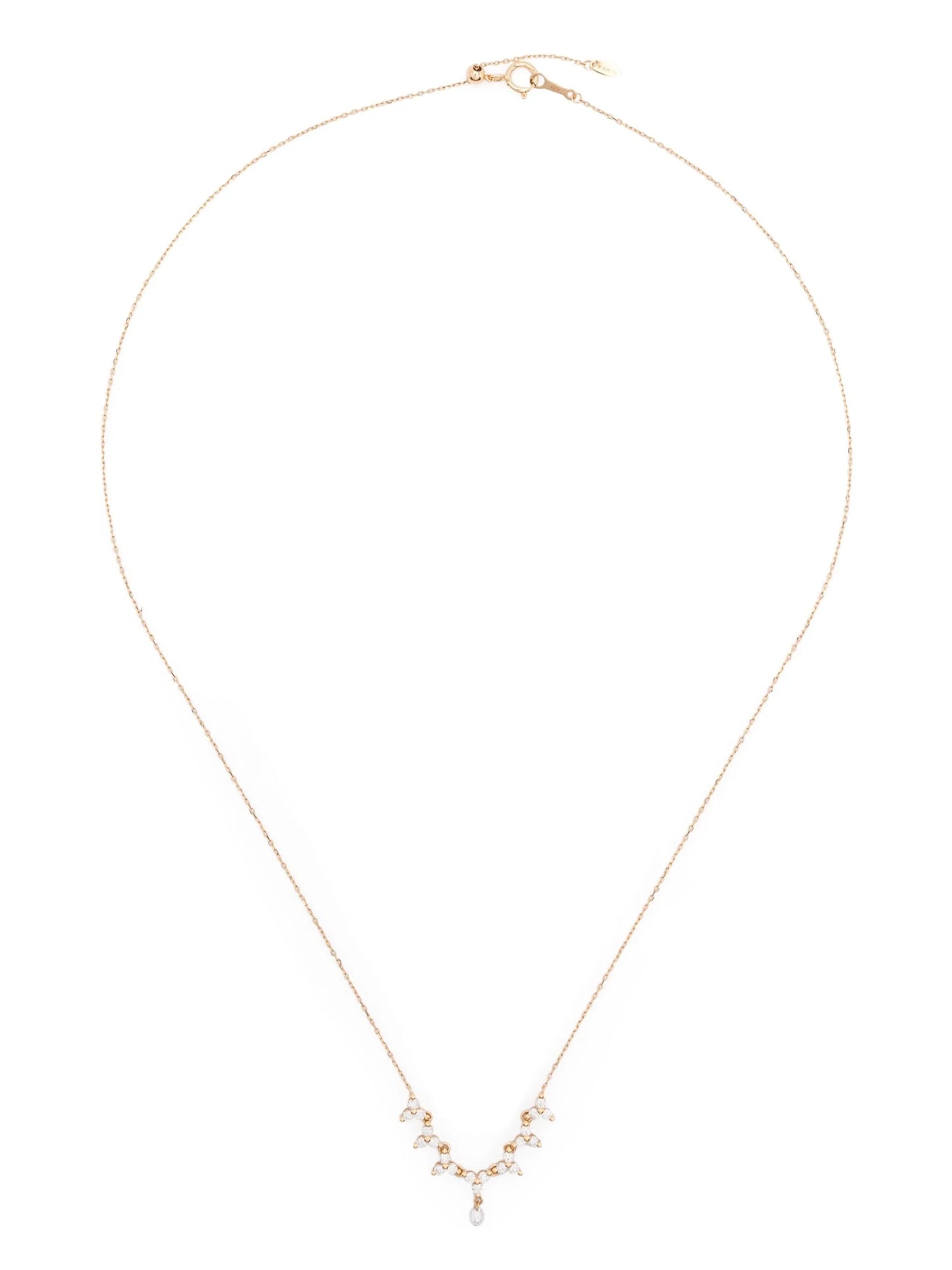 18kt yellow gold Triangle diamond tennis necklace