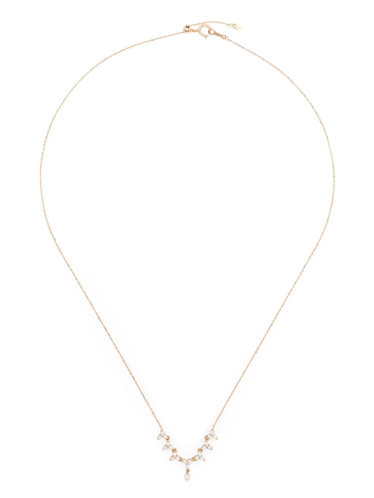 18kt yellow gold Triangle diamond tennis necklace