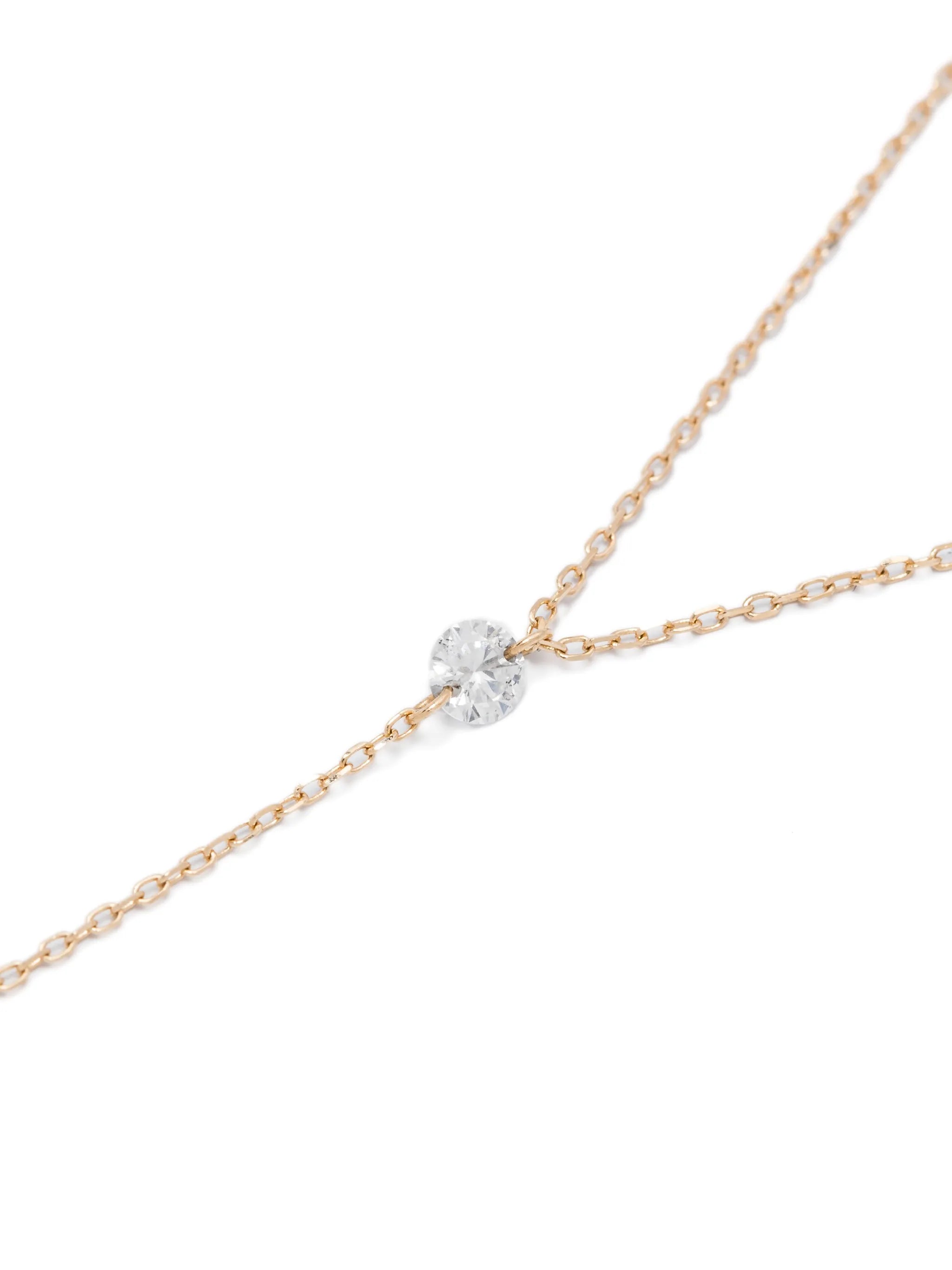 18kt yellow gold mini Danaé diamond necklace