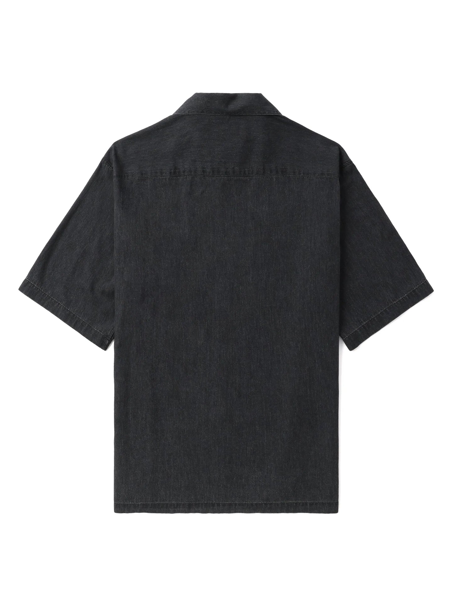 short-sleeved denim shirt