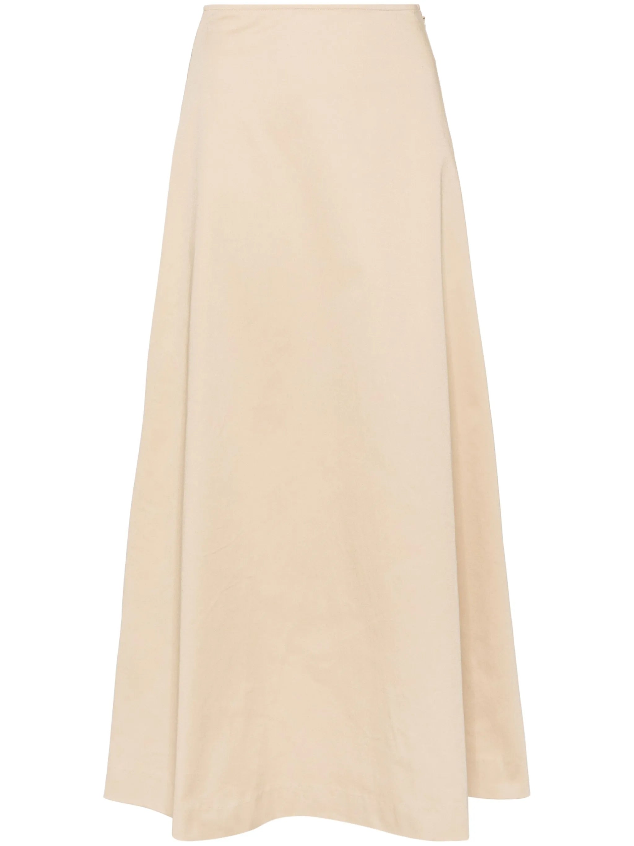 A-line twill midi skirt