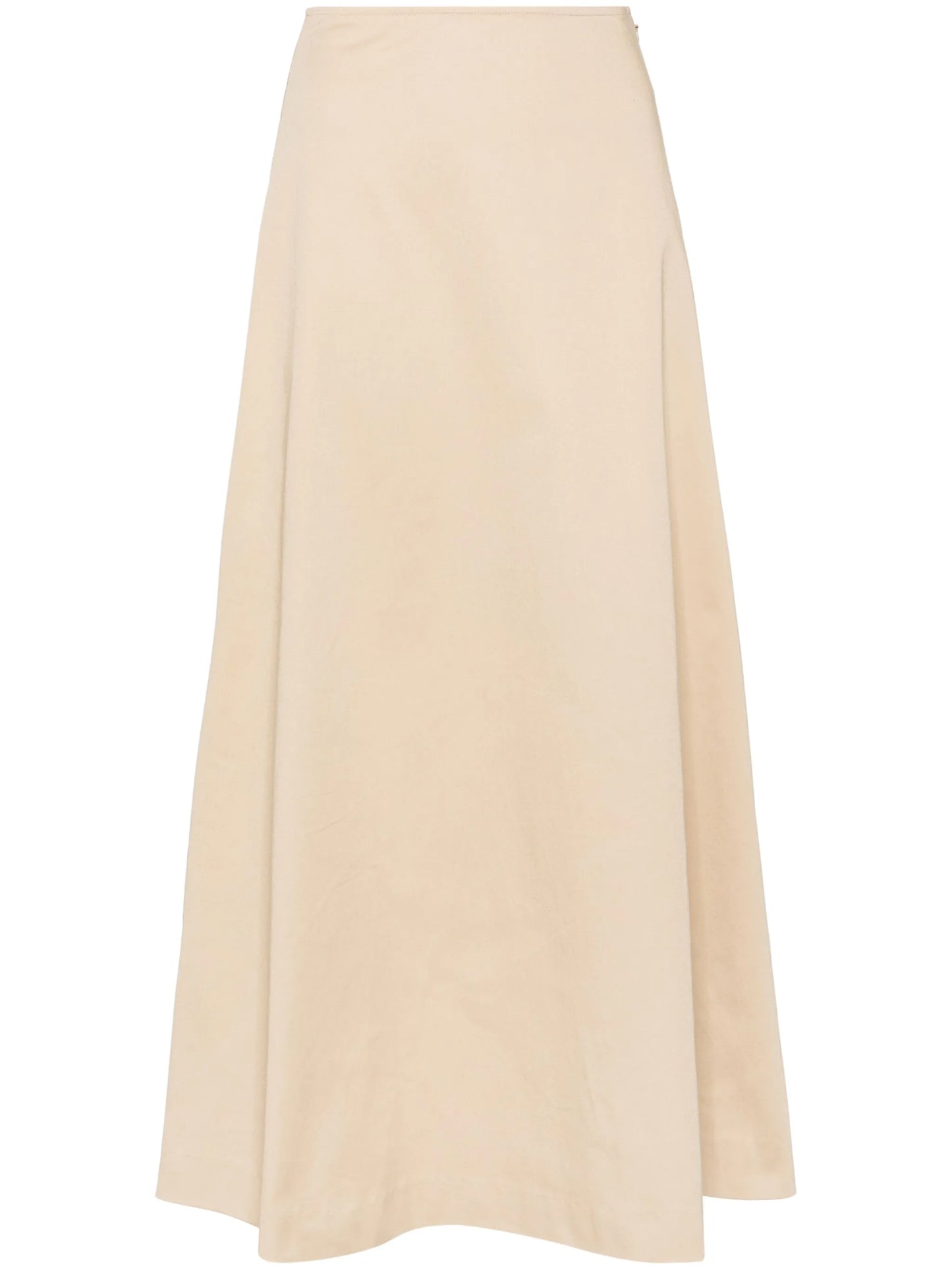 A-line twill midi skirt