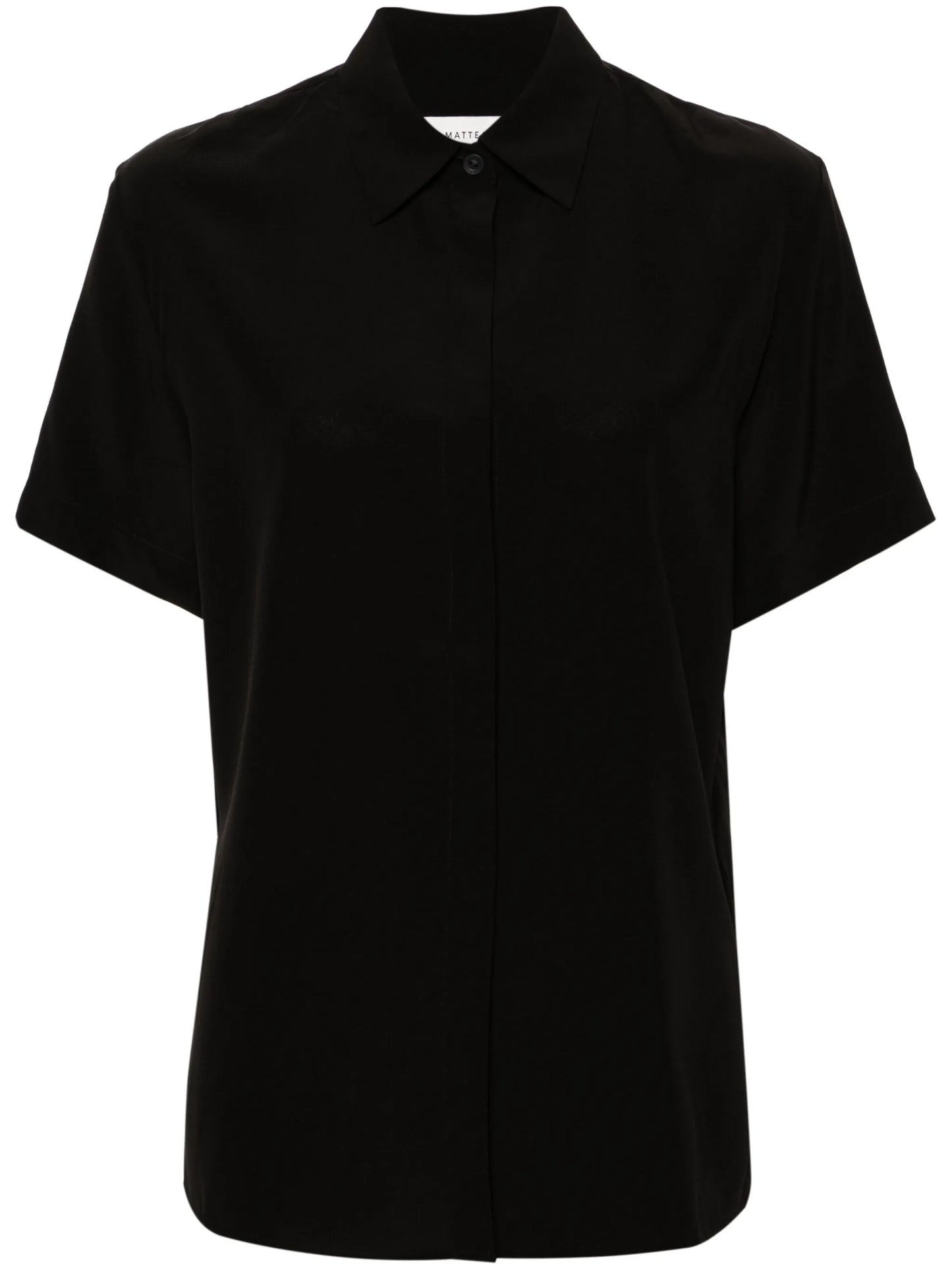 short-sleeve silk shirt