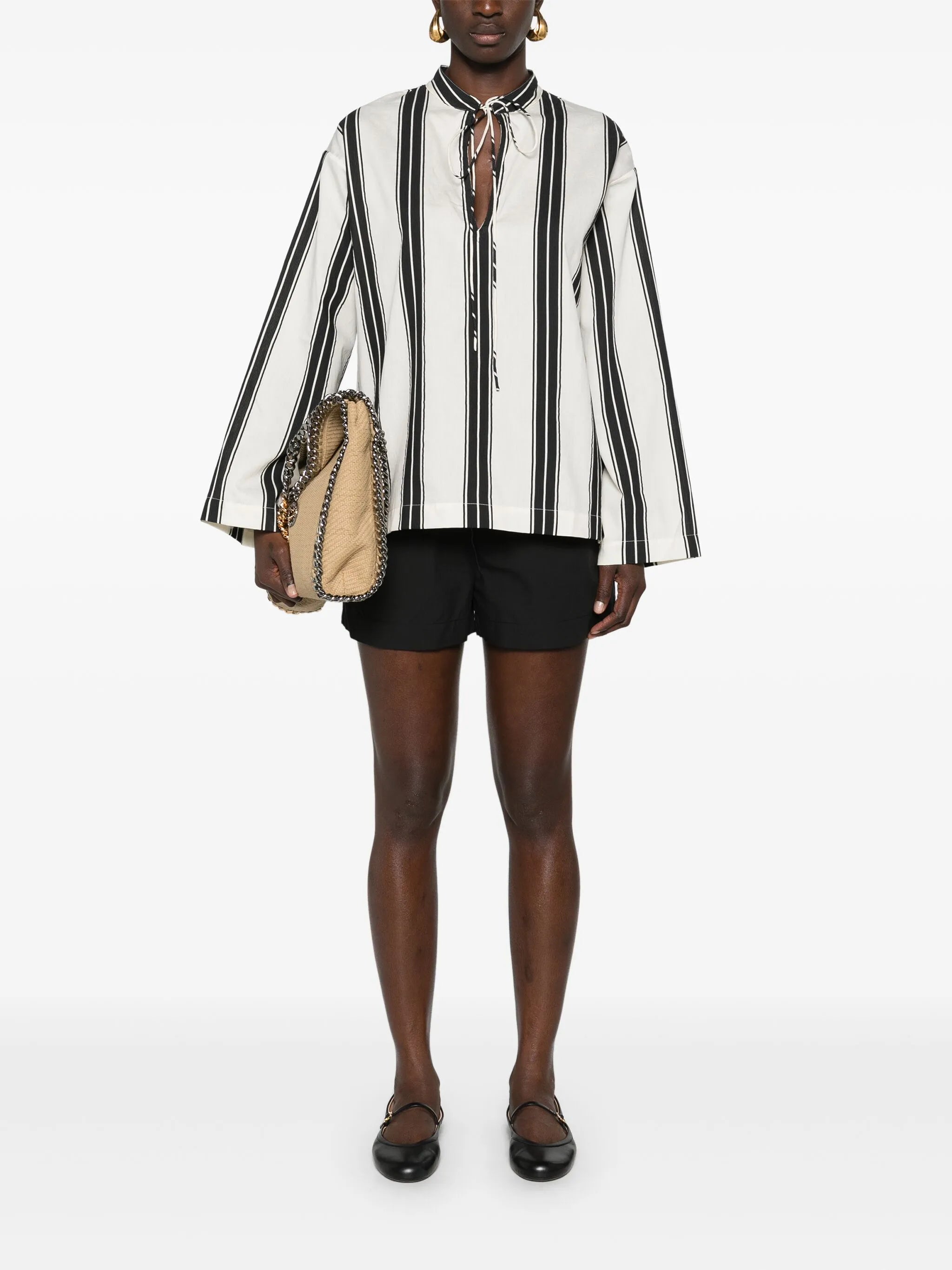mid-rise organic cotton shorts