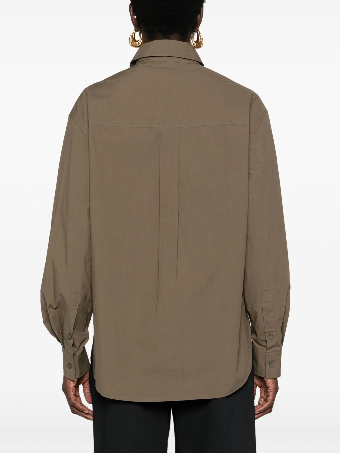 classic-collar cotton shirt