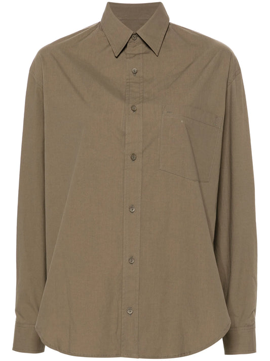 classic-collar cotton shirt