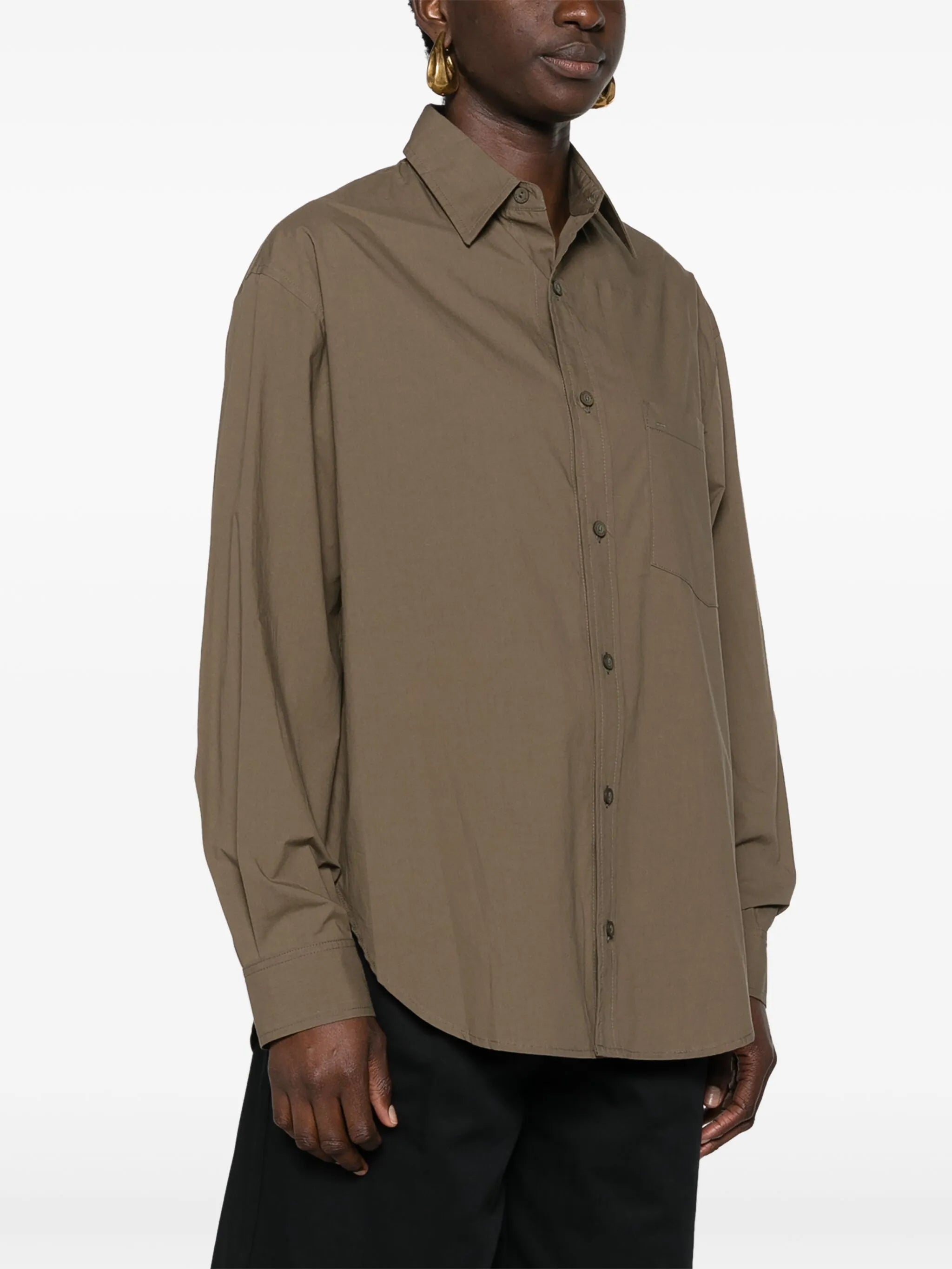 classic-collar cotton shirt