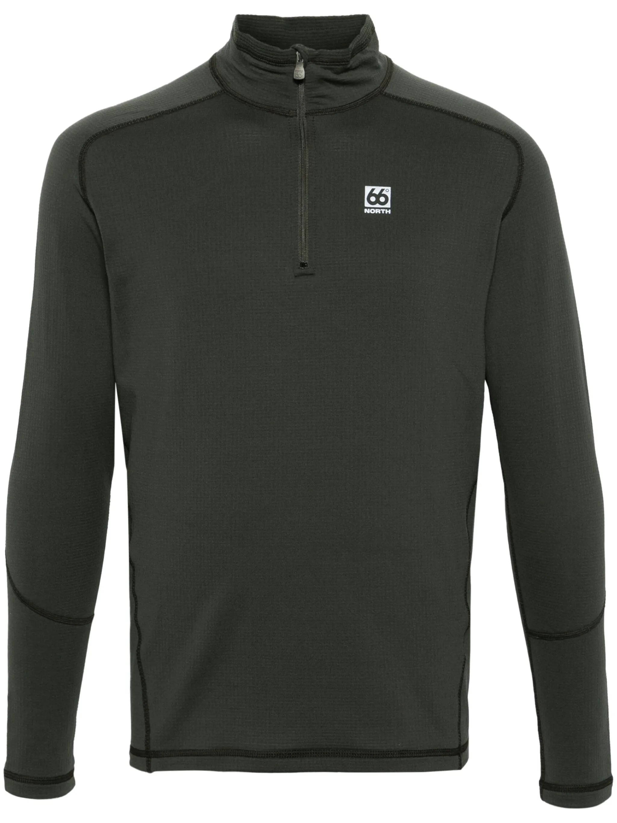 Grettir zipped performance T-shirt