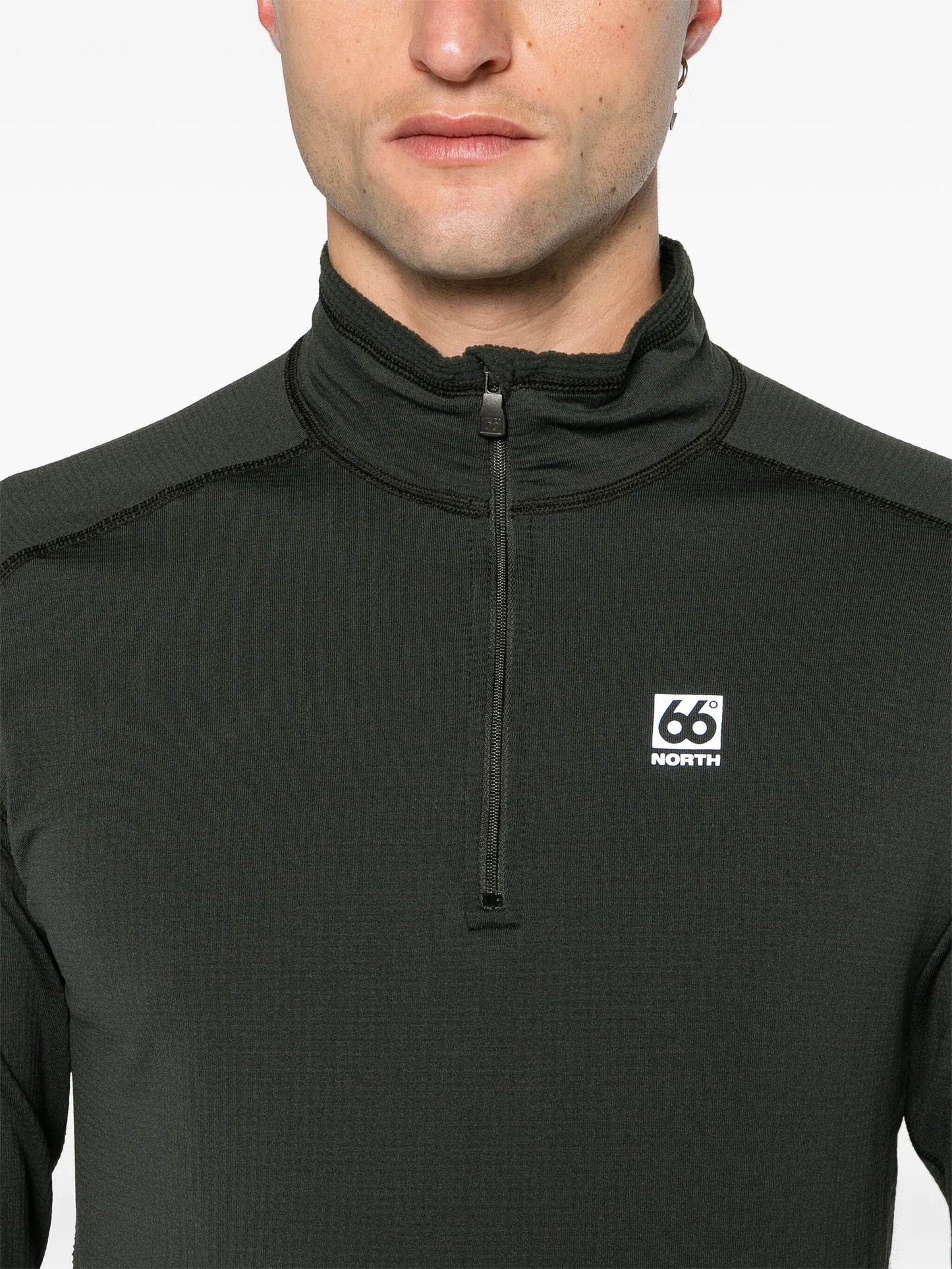 Grettir zipped performance T-shirt